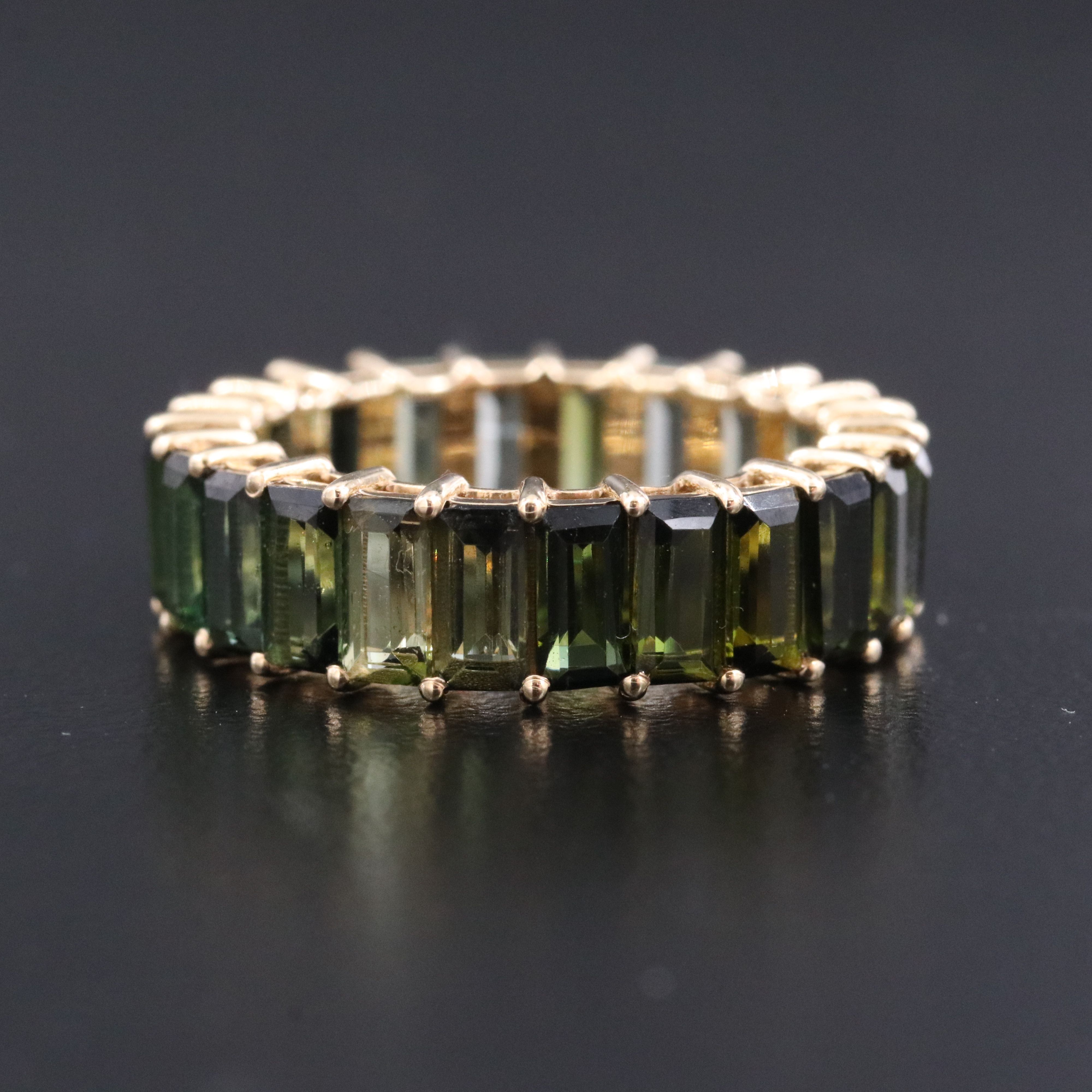 14K 5.25 CTW Tourmaline Eternity Band
