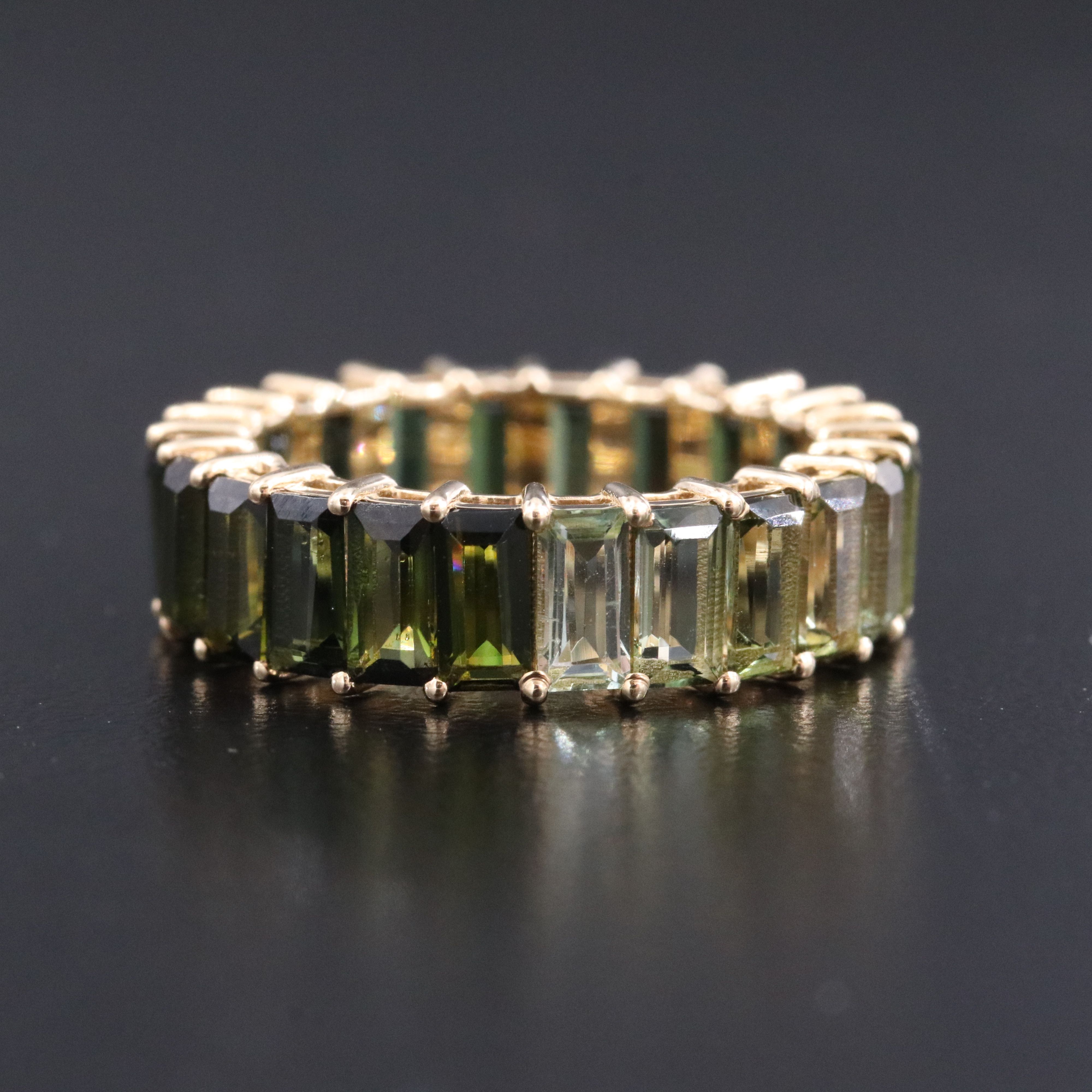 14K 5.25 CTW Tourmaline Eternity Band