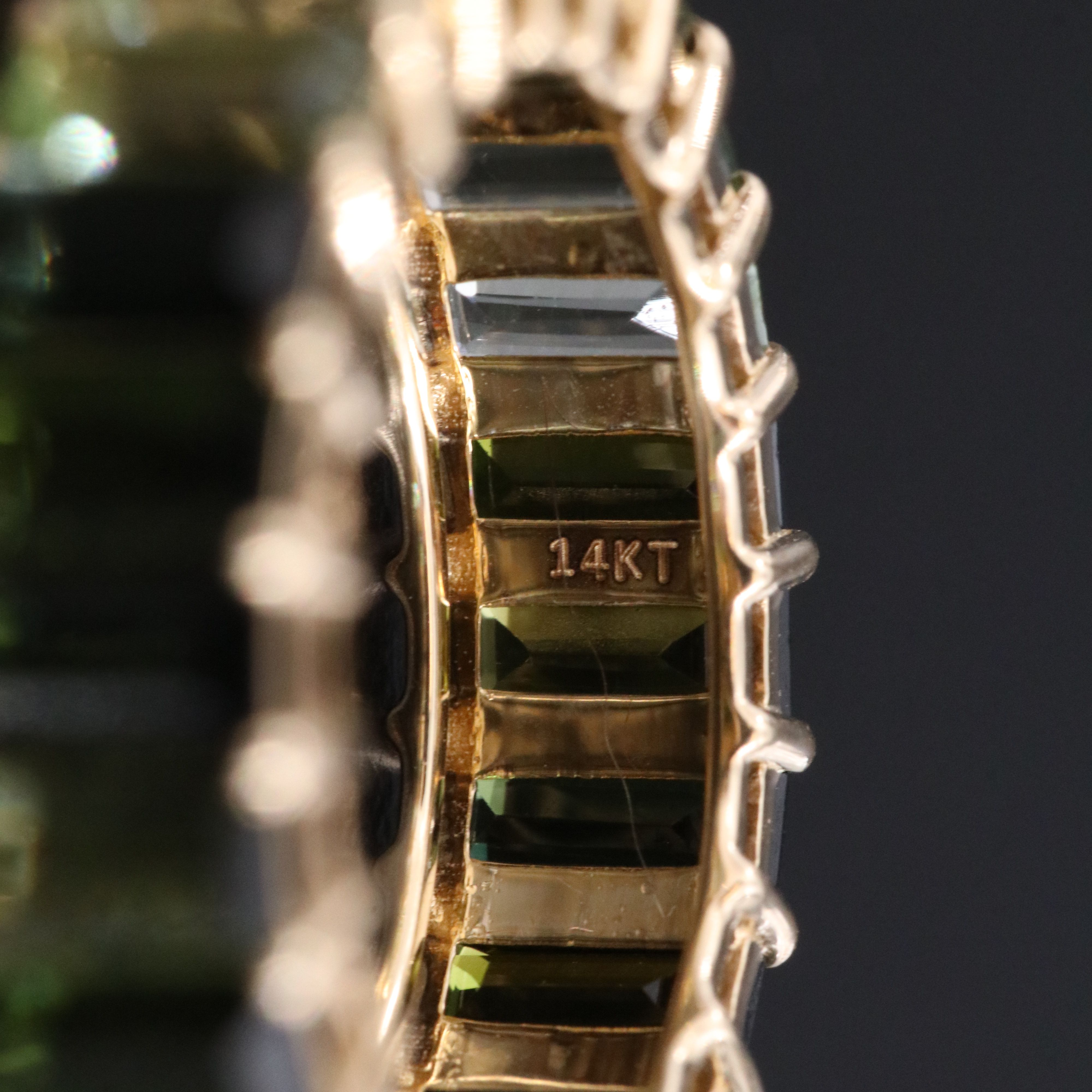 14K 5.25 CTW Tourmaline Eternity Band