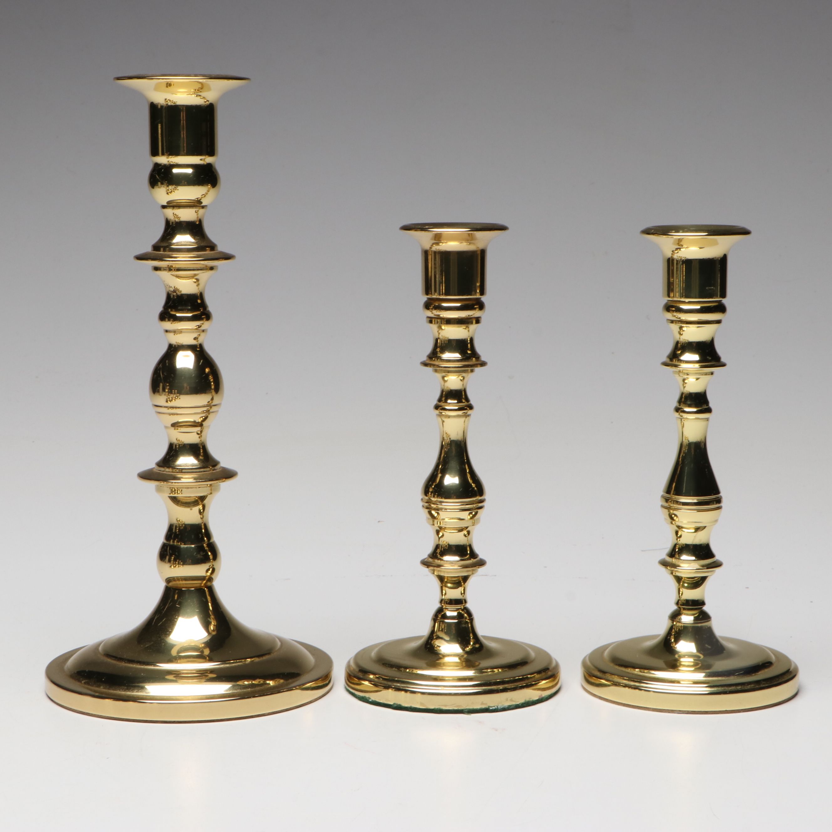 Baldwin Brass Console Candlesticks, Mid to Late 20th Century