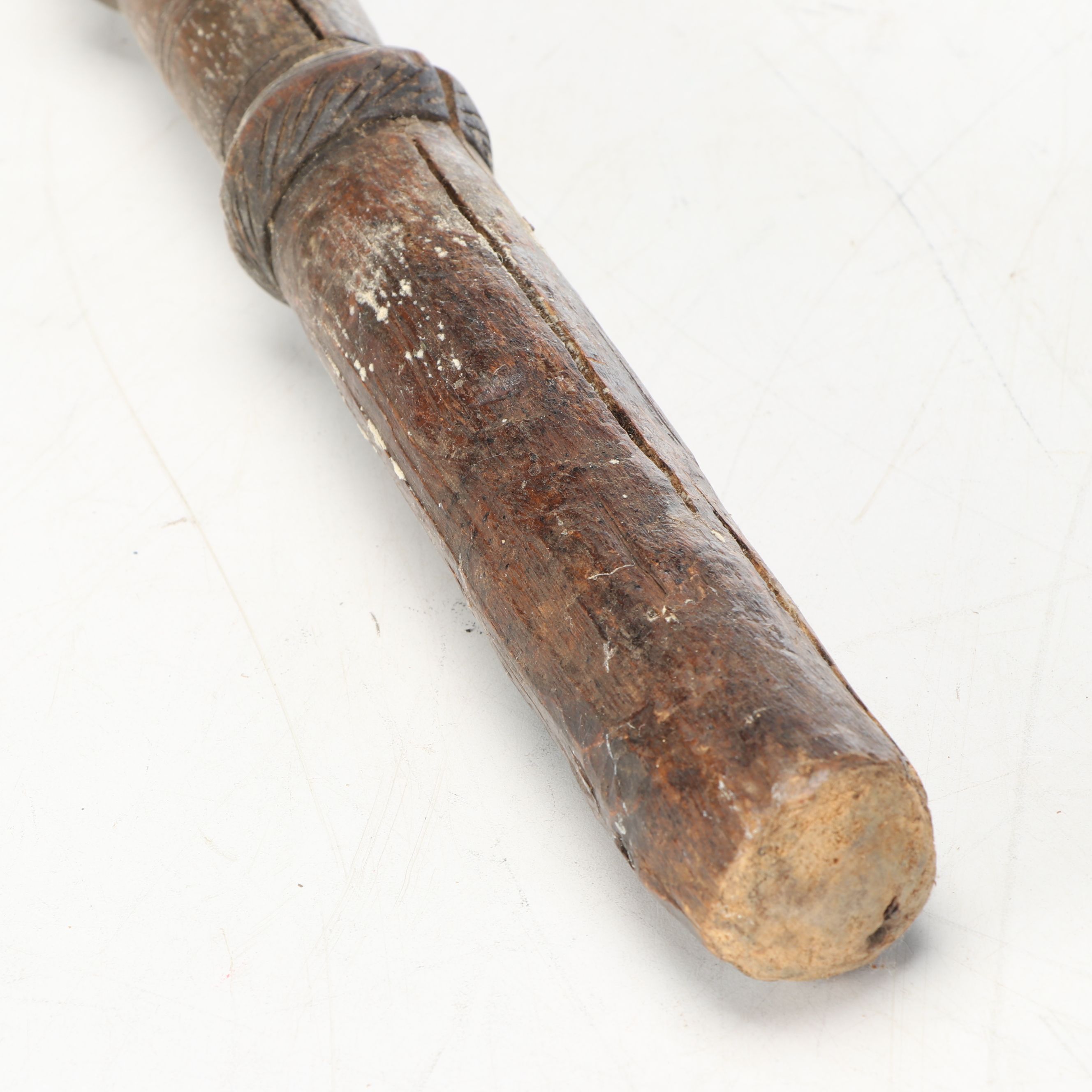 North African "Mihbaj" Hand-Carved Wood Coffee Grinder