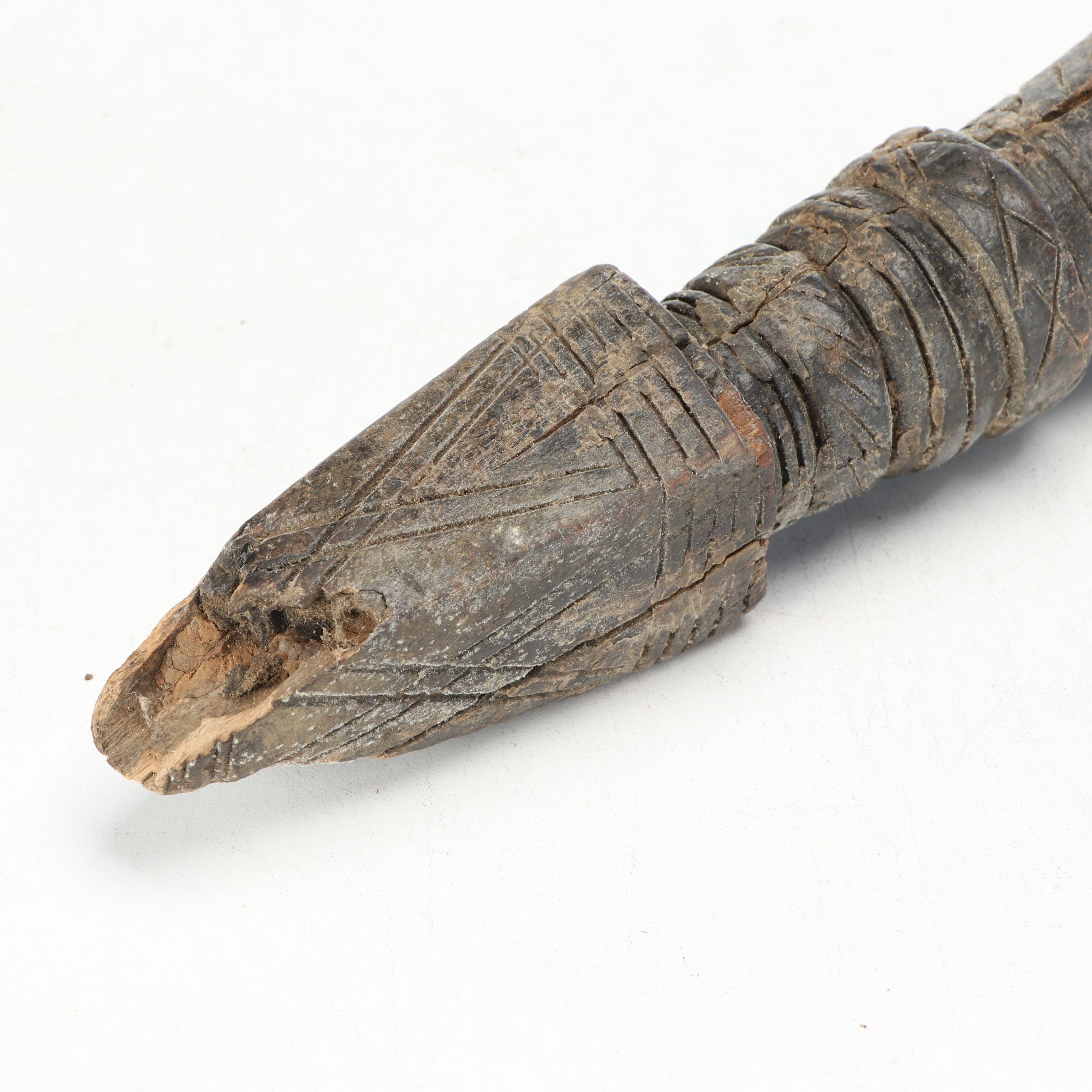 North African "Mihbaj" Hand-Carved Wood Coffee Grinder