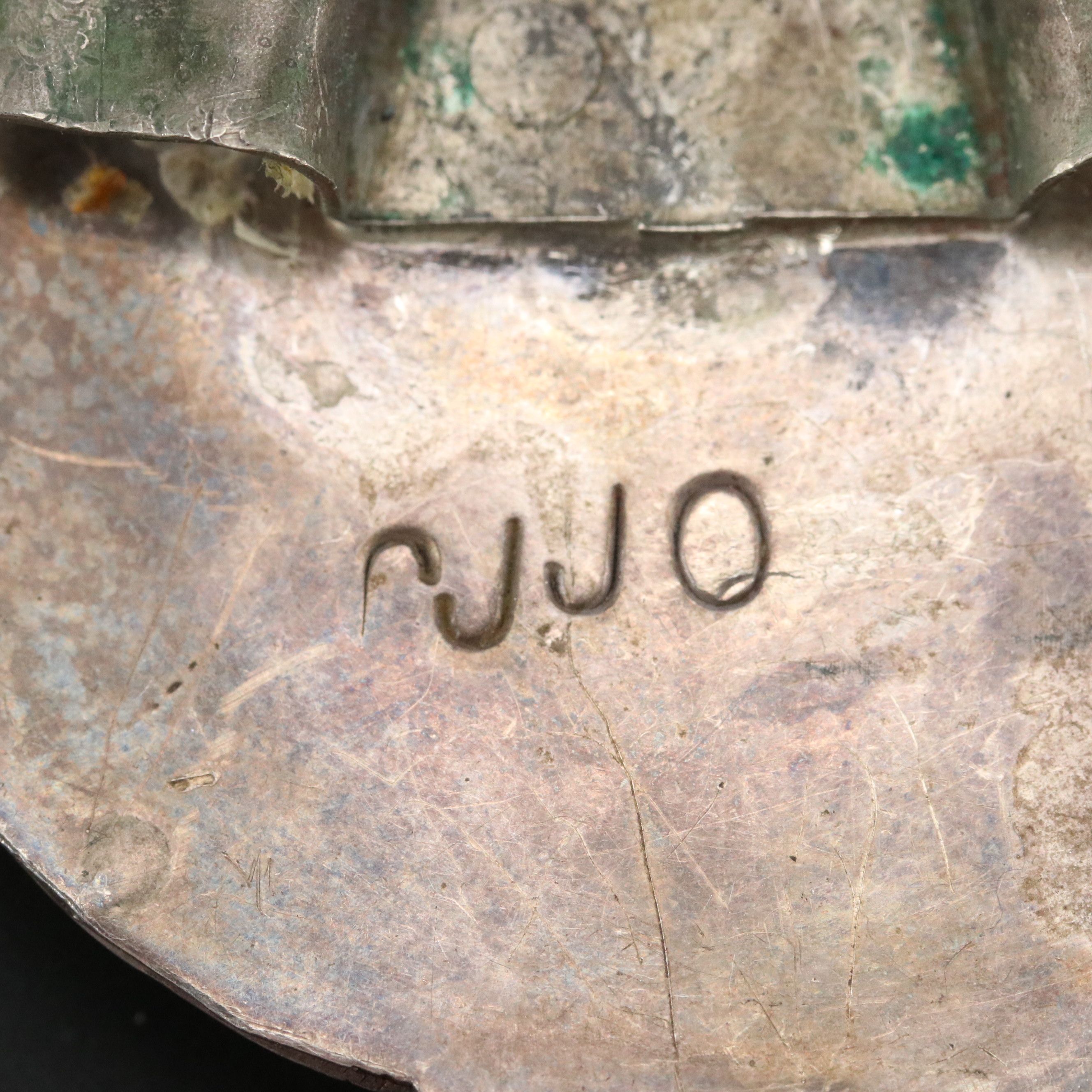 Signed Southwestern Sterling Silver Turquoise Bolo Slide Clip