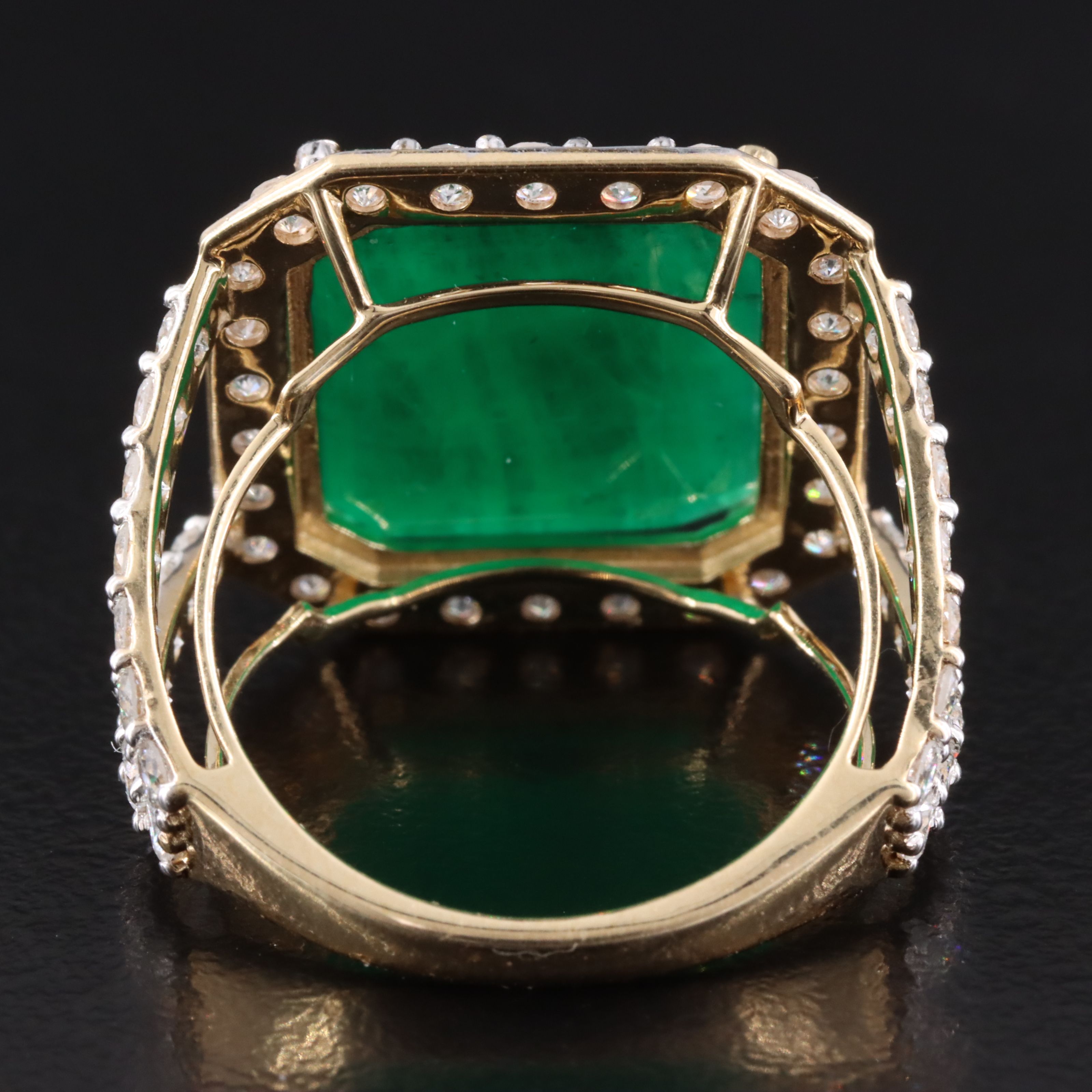 14K 7.45 CT Emerald and 1.88 CTW Diamond Ring