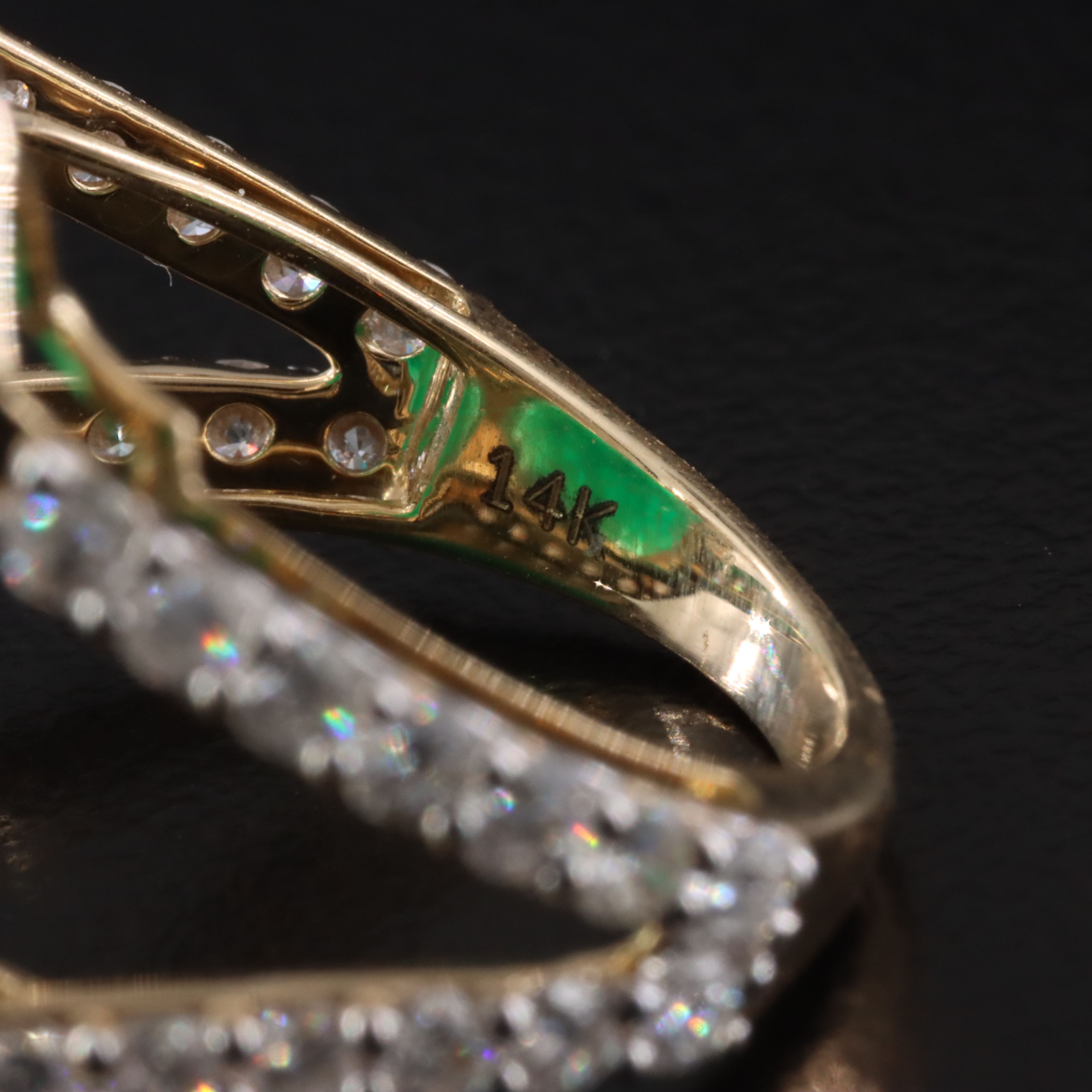 14K 7.45 CT Emerald and 1.88 CTW Diamond Ring