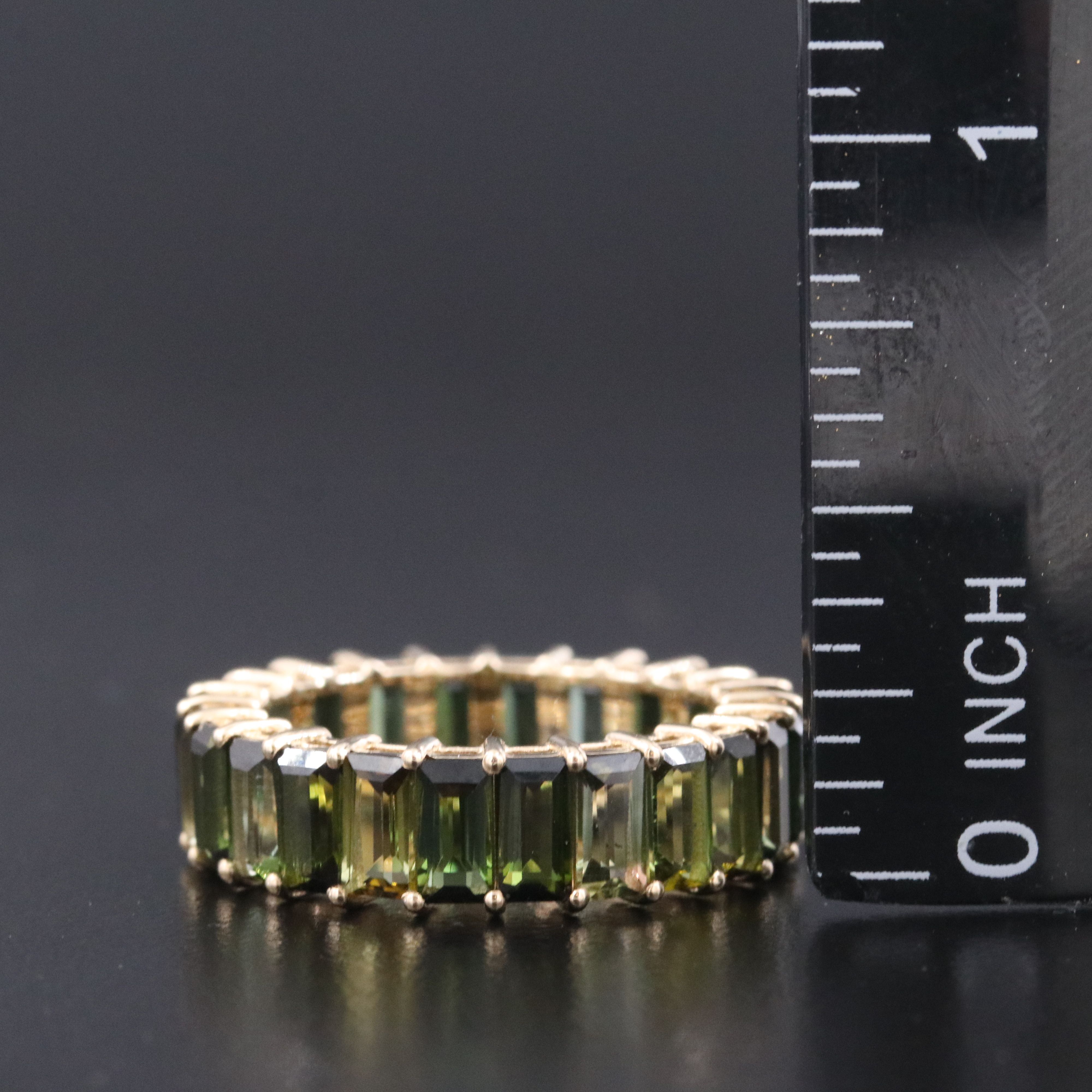 14K 5.29 CTW Tourmaline Eternity Band