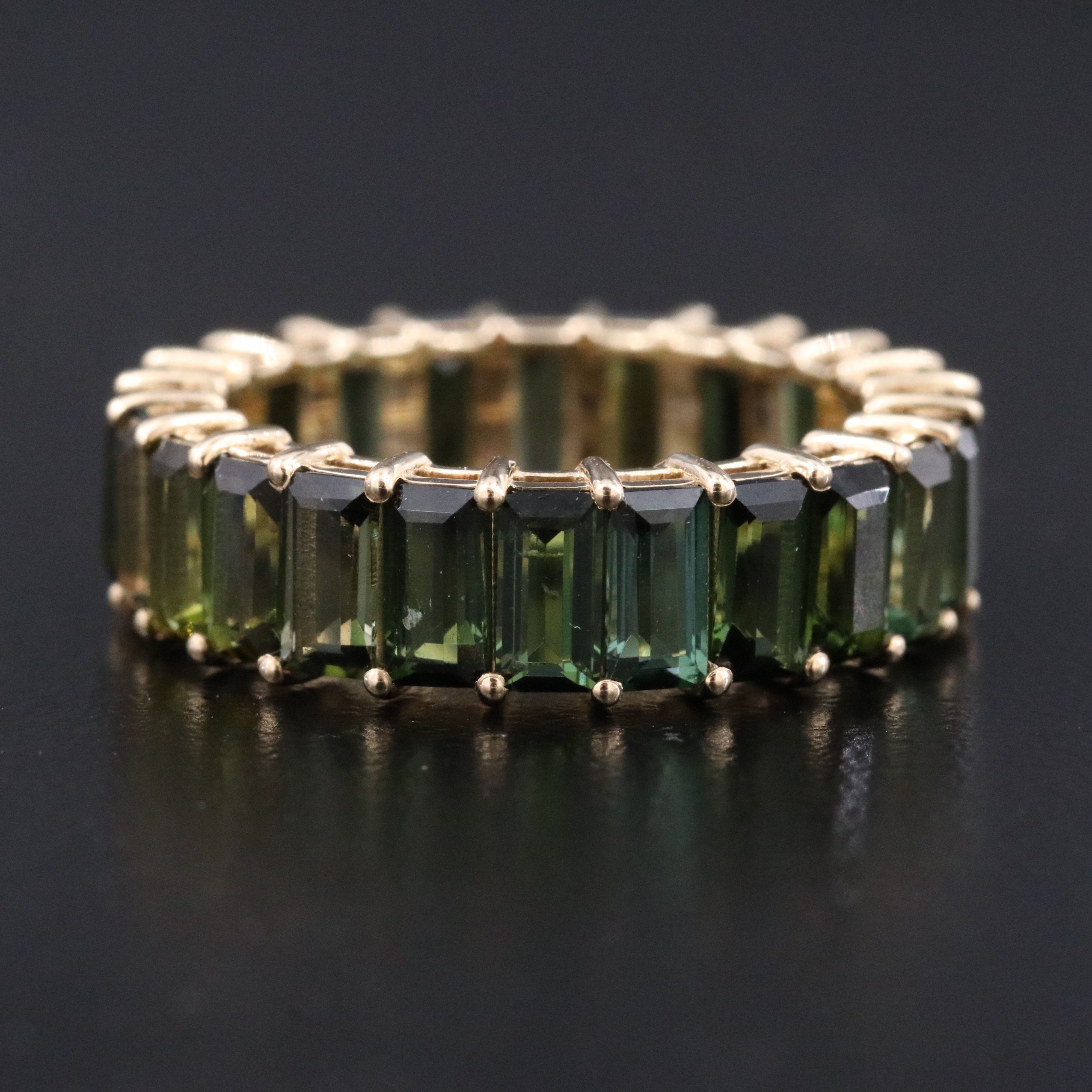 14K 5.29 CTW Tourmaline Eternity Band