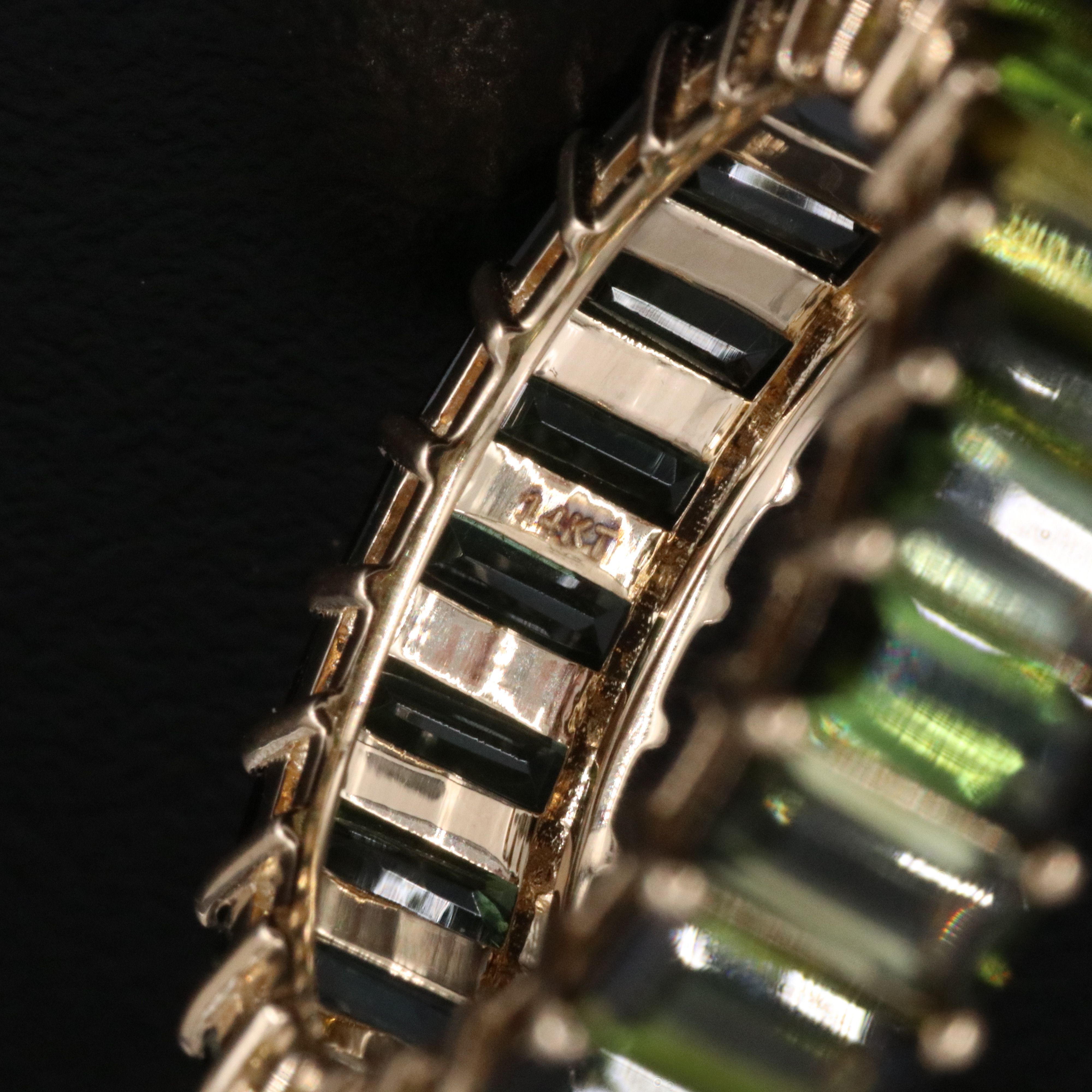 14K 5.29 CTW Tourmaline Eternity Band