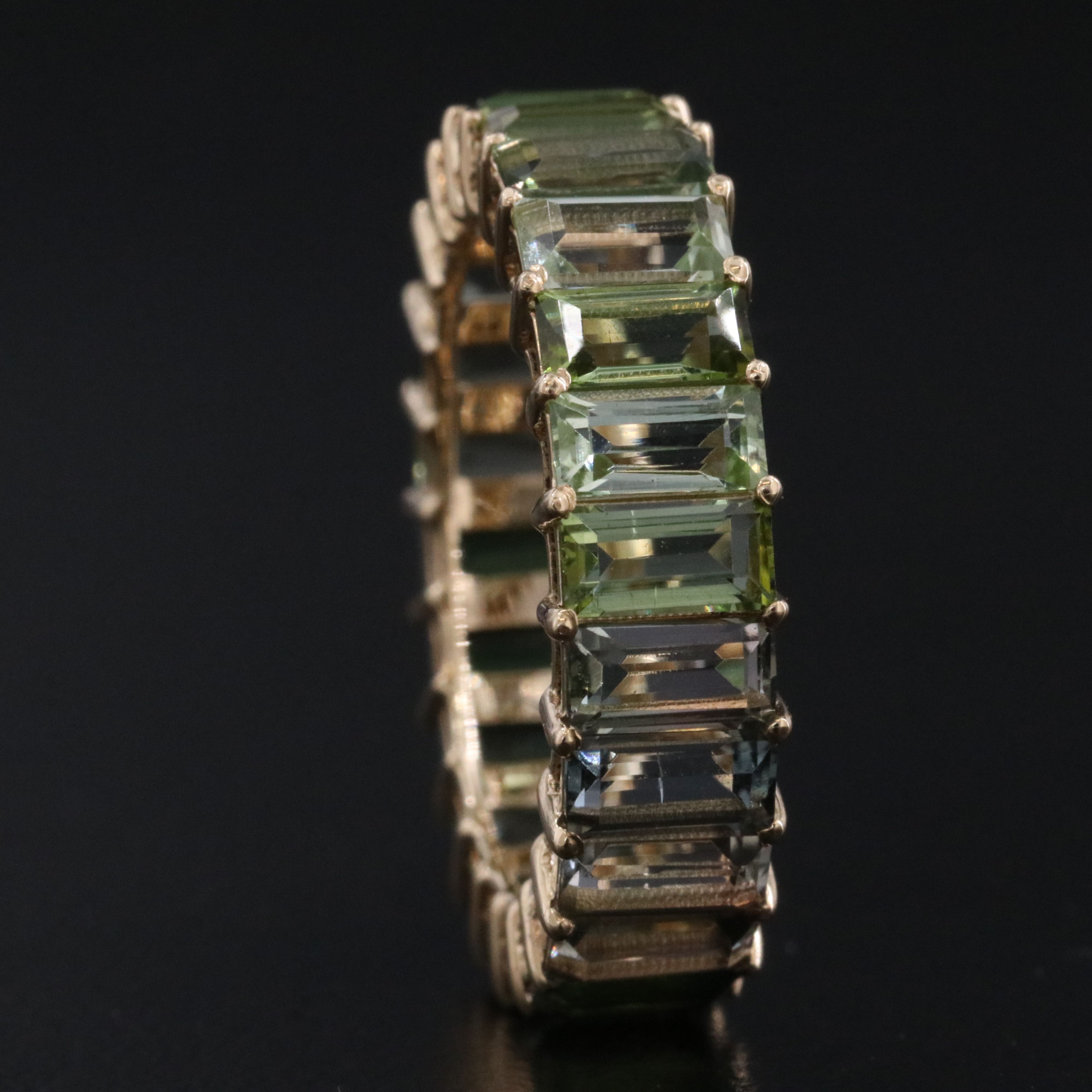 14K 5.43 CTW Tourmaline Eternity Band