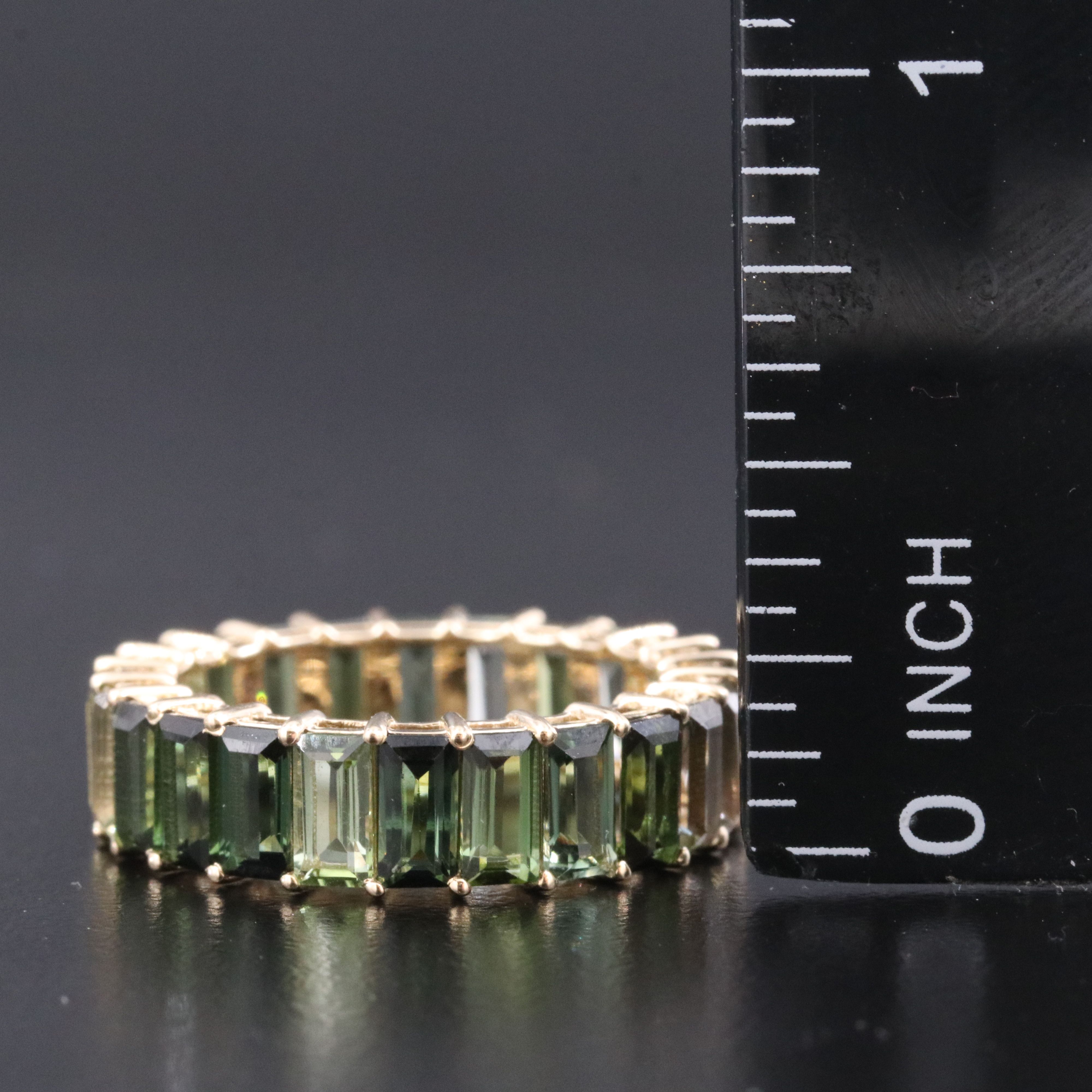 14K 5.43 CTW Tourmaline Eternity Band