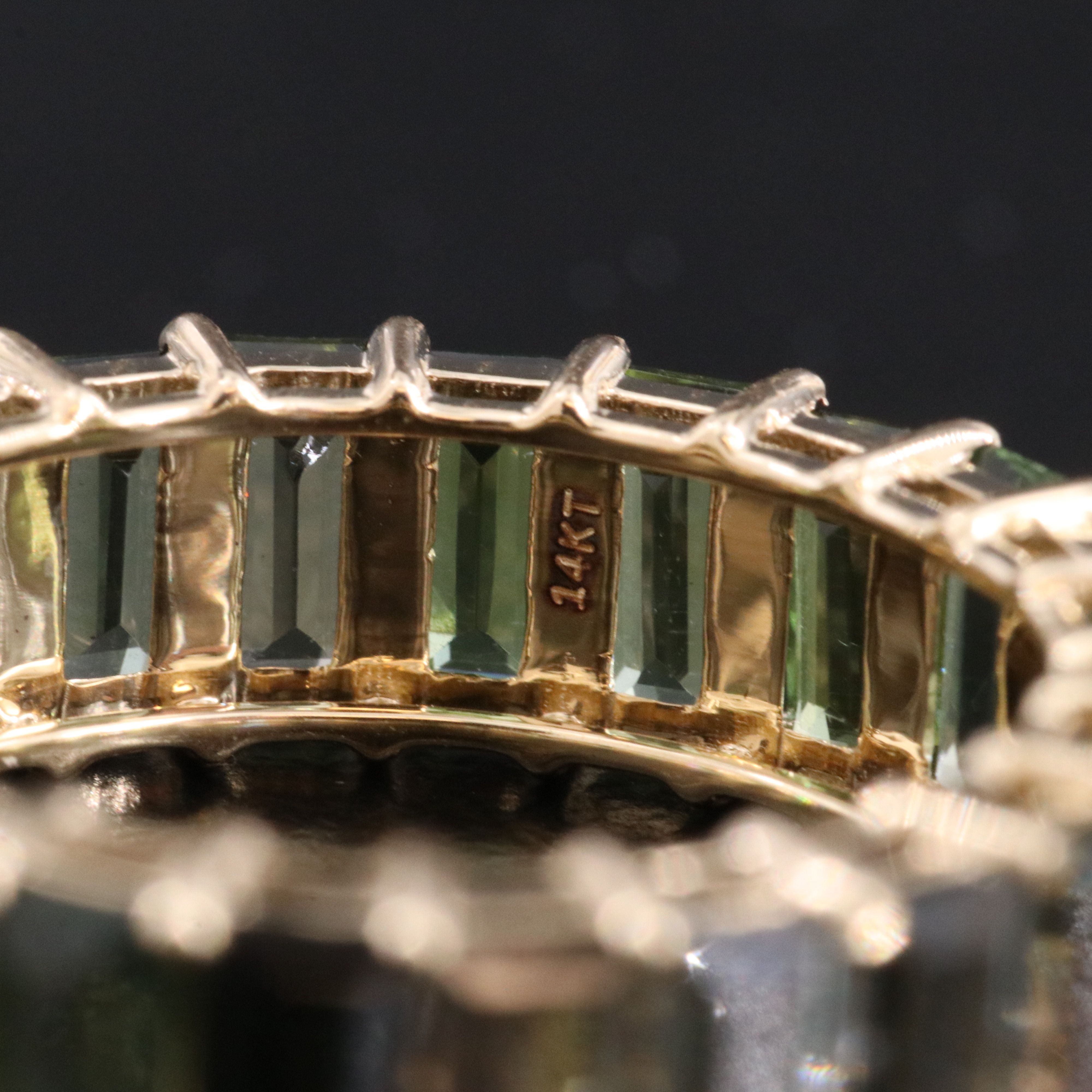 14K 5.43 CTW Tourmaline Eternity Band
