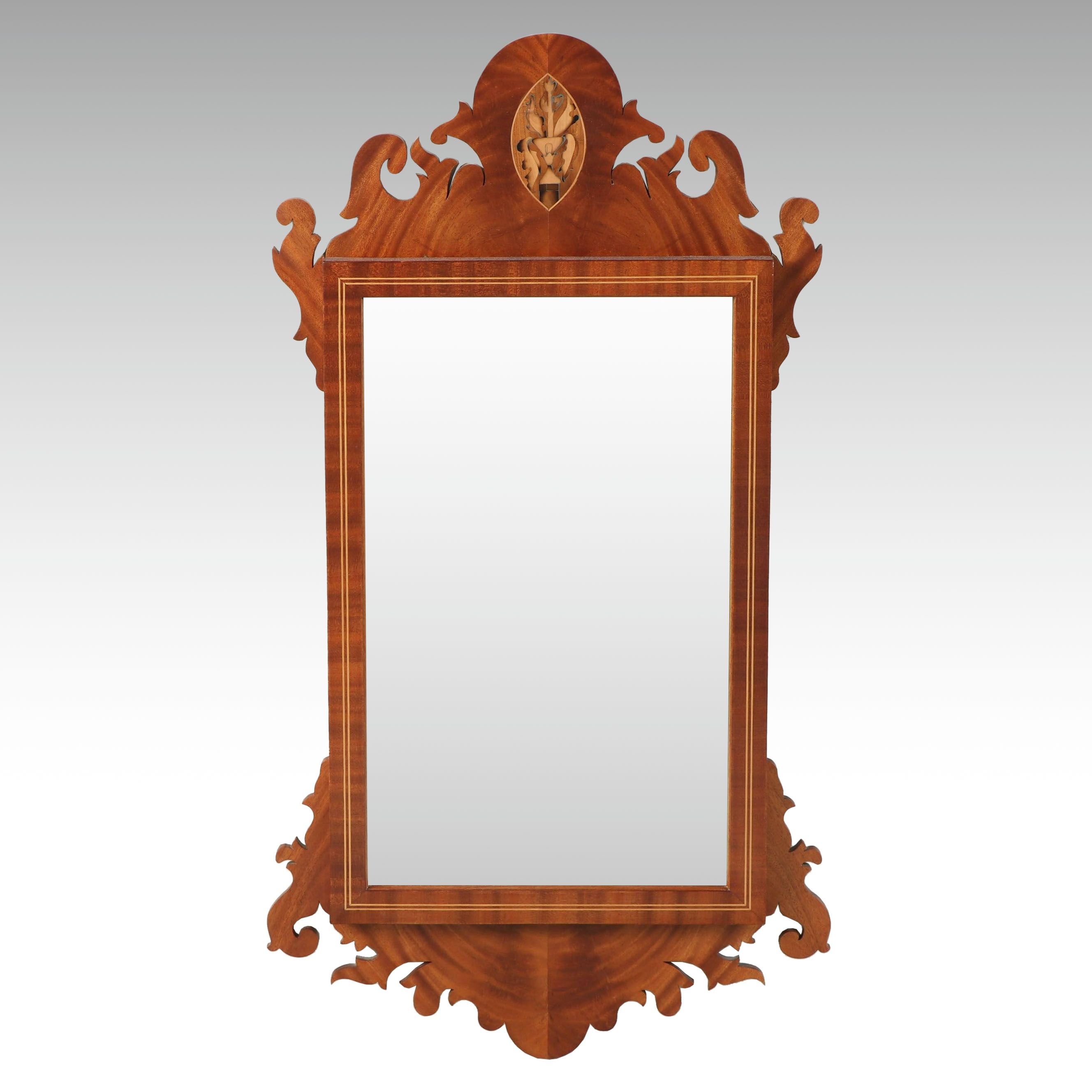 Chippendale Style Wood Wall Mirror