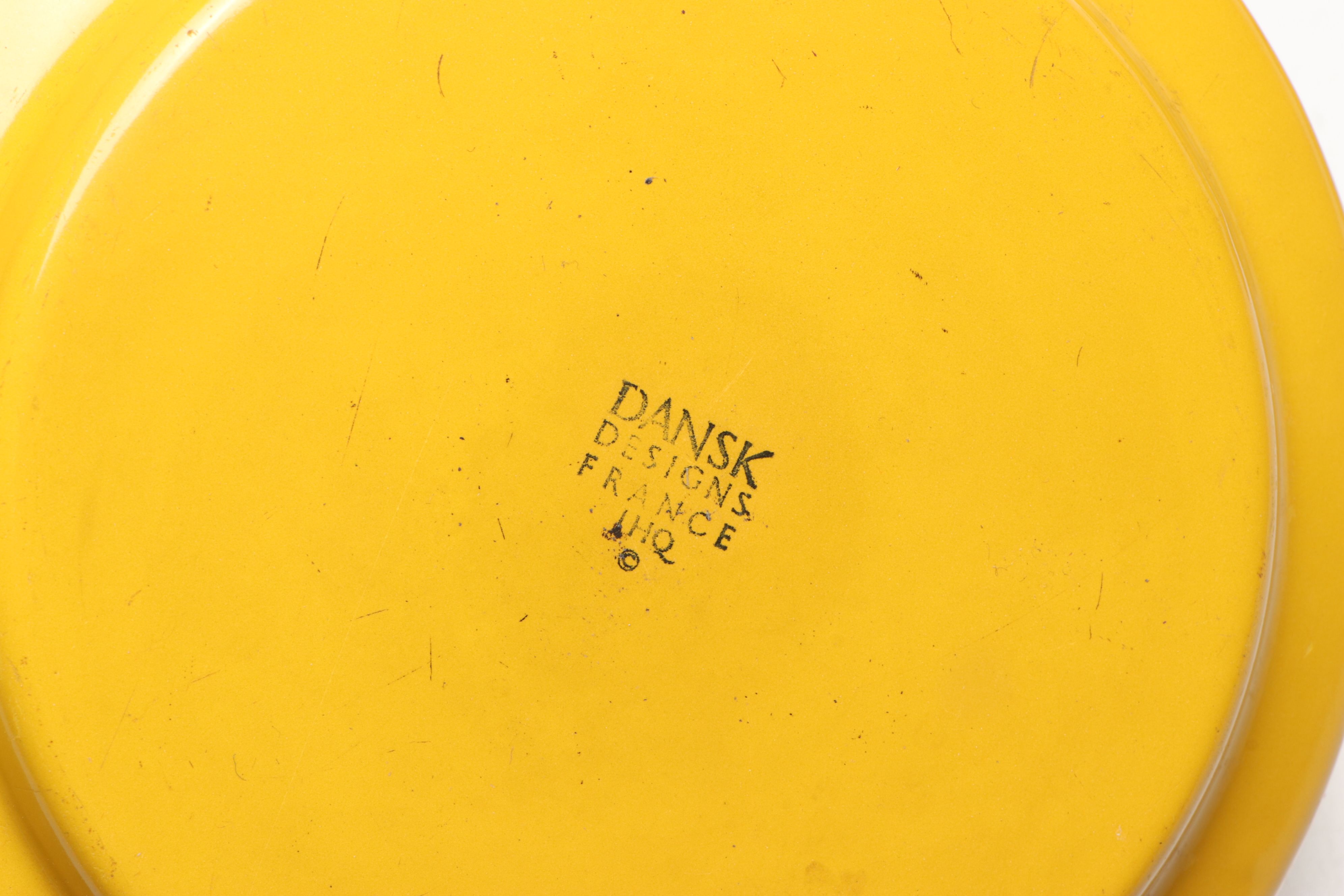 Dansk "Kobenstyle" Yellow Enameled Casserole Dishes, Fondue Pot and Sauce Pans