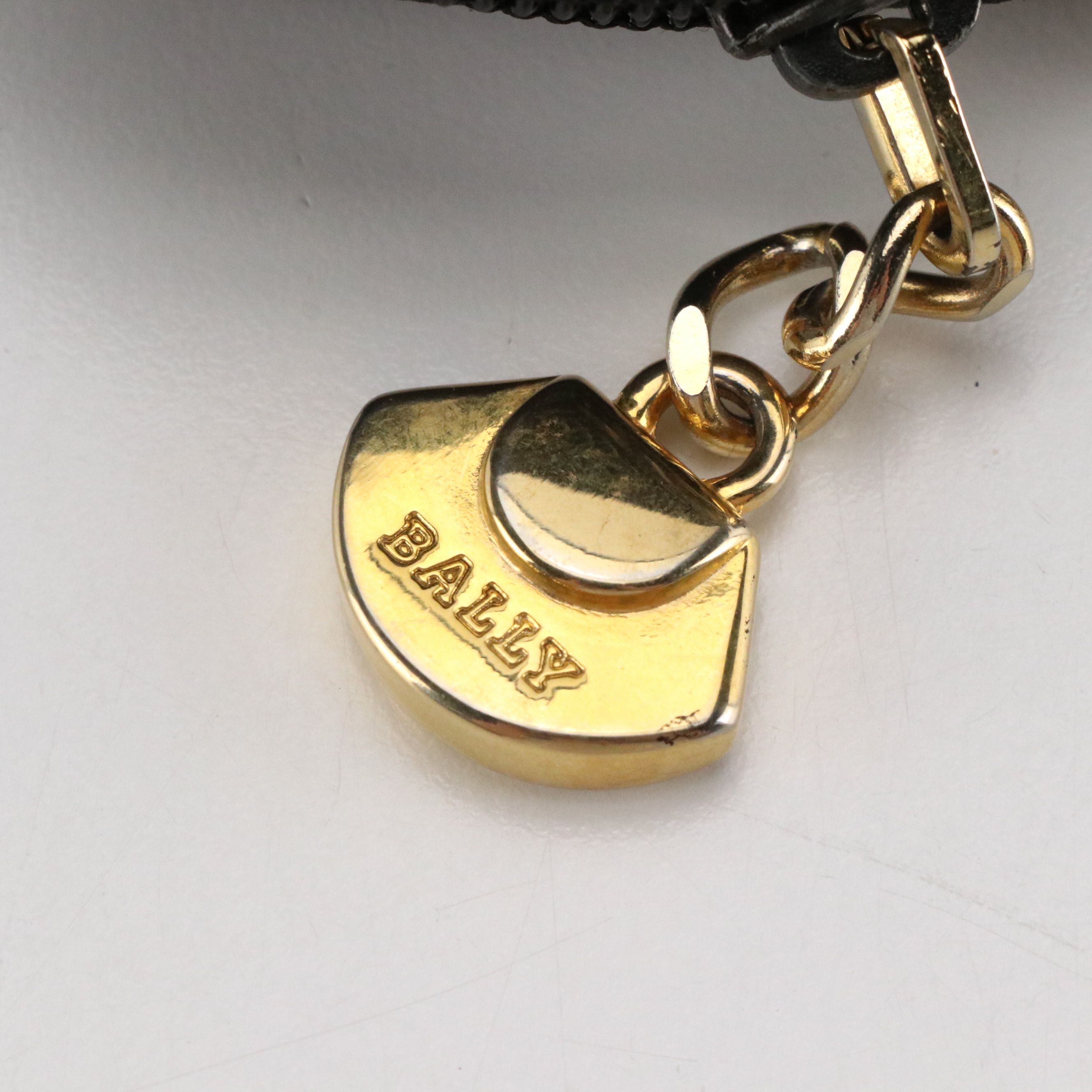 Bally Black Interwoven Leather Crossbody Bag