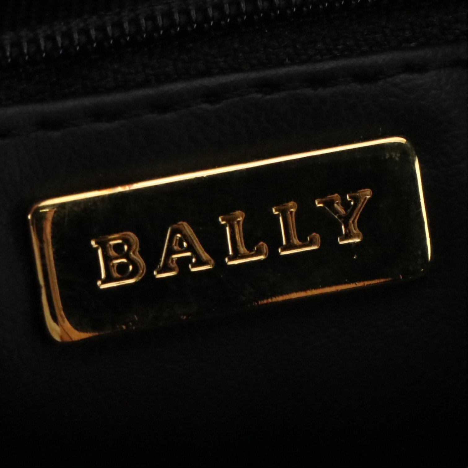 Bally Black Interwoven Leather Crossbody Bag