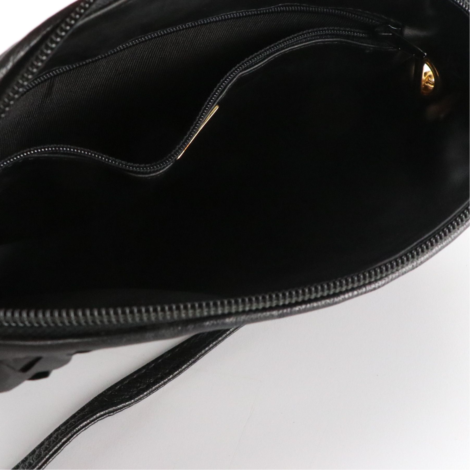 Bally Black Interwoven Leather Crossbody Bag