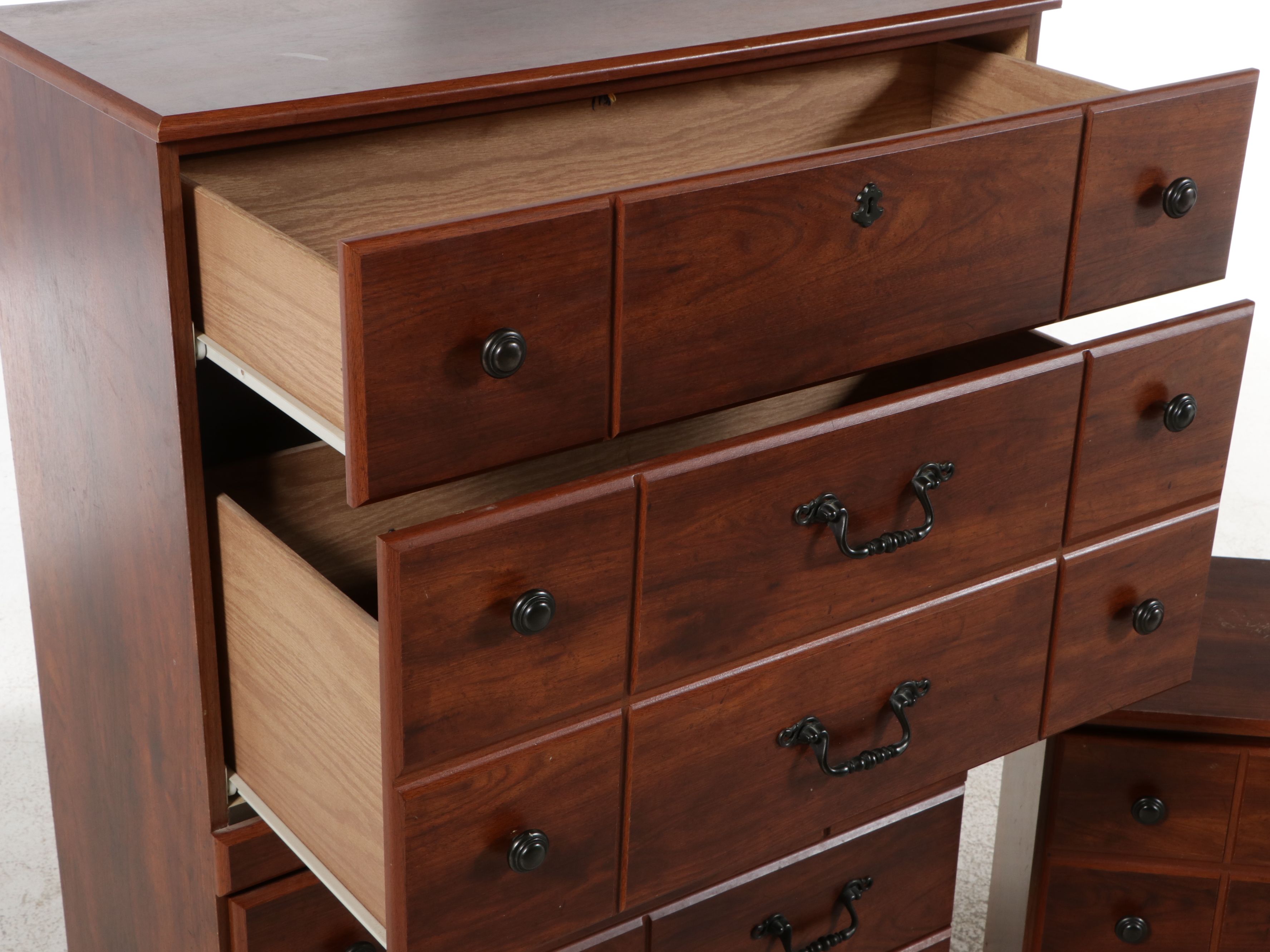Timberline Cherry Finish "Ashworth" Tall Chest and Nightstands