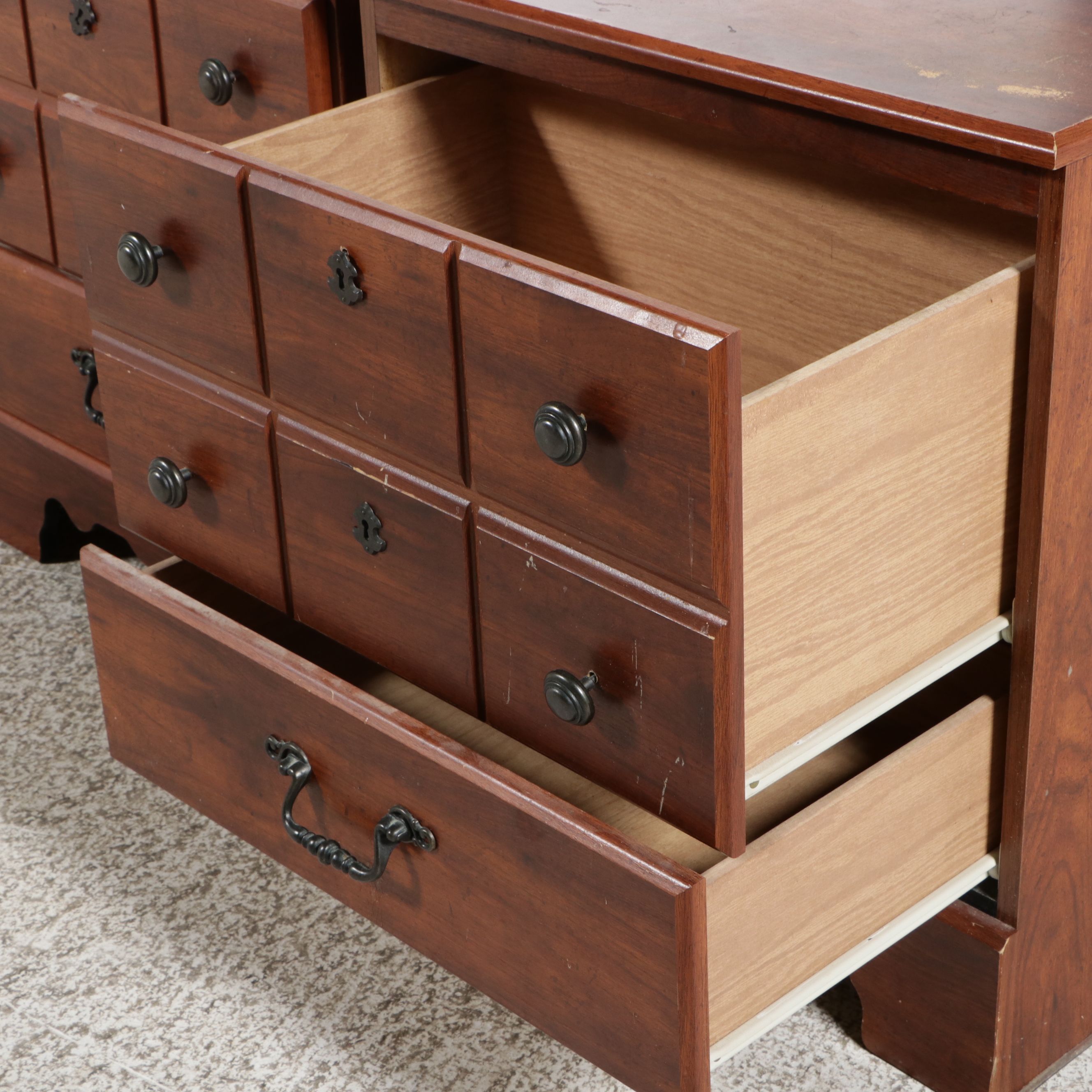 Timberline Cherry Finish "Ashworth" Tall Chest and Nightstands