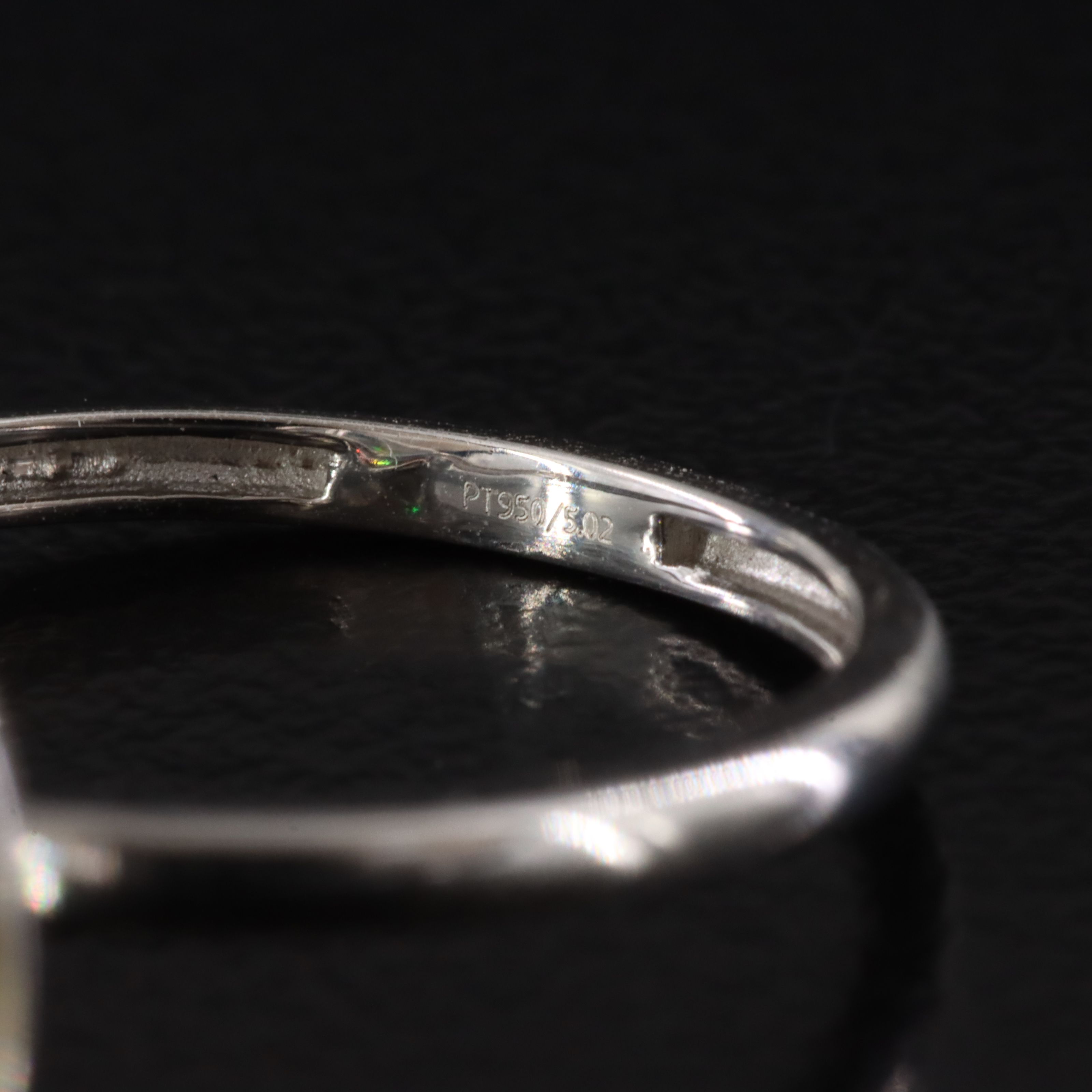 Platinum 5.02 CT Lab Grown Fancy Intense Yellow Diamond Ring with IGI Report