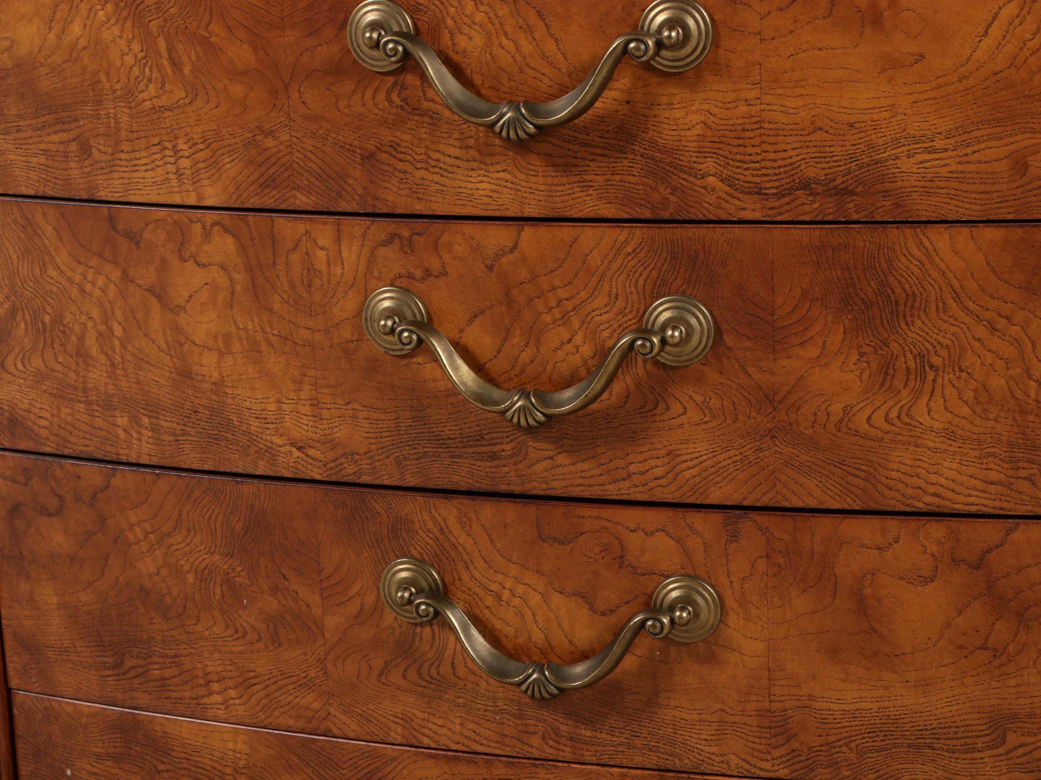 Mediterranean Revival Burled Serpentine Sideboard