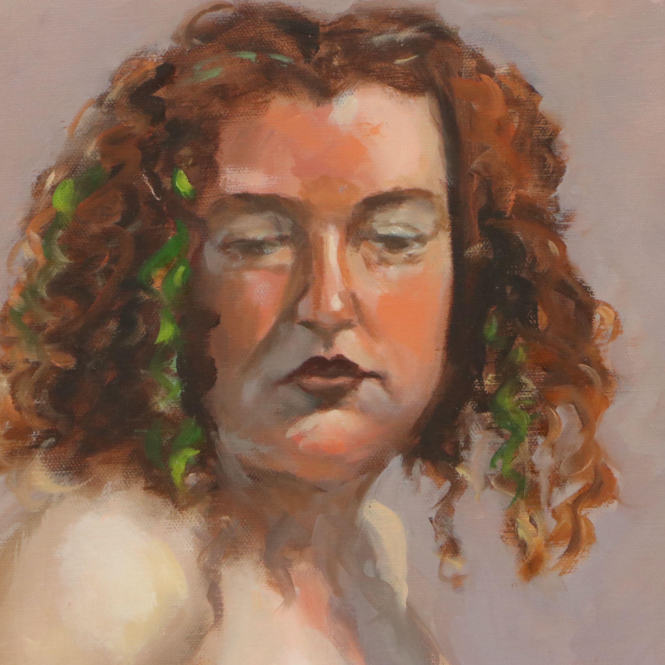 Larry Griggs Oil Painting of Female Nude, 21st Century