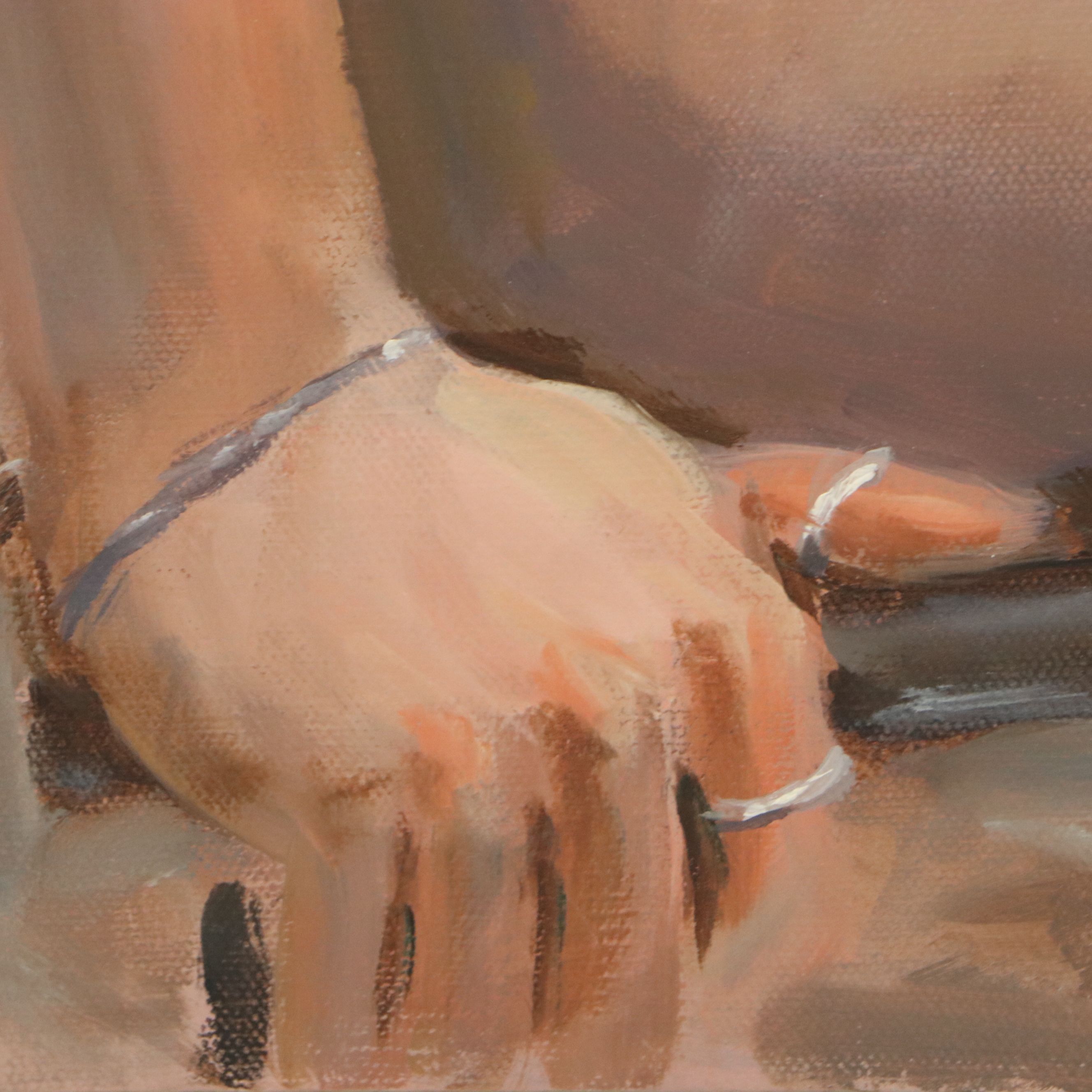 Larry Griggs Oil Painting of Female Nude, 21st Century