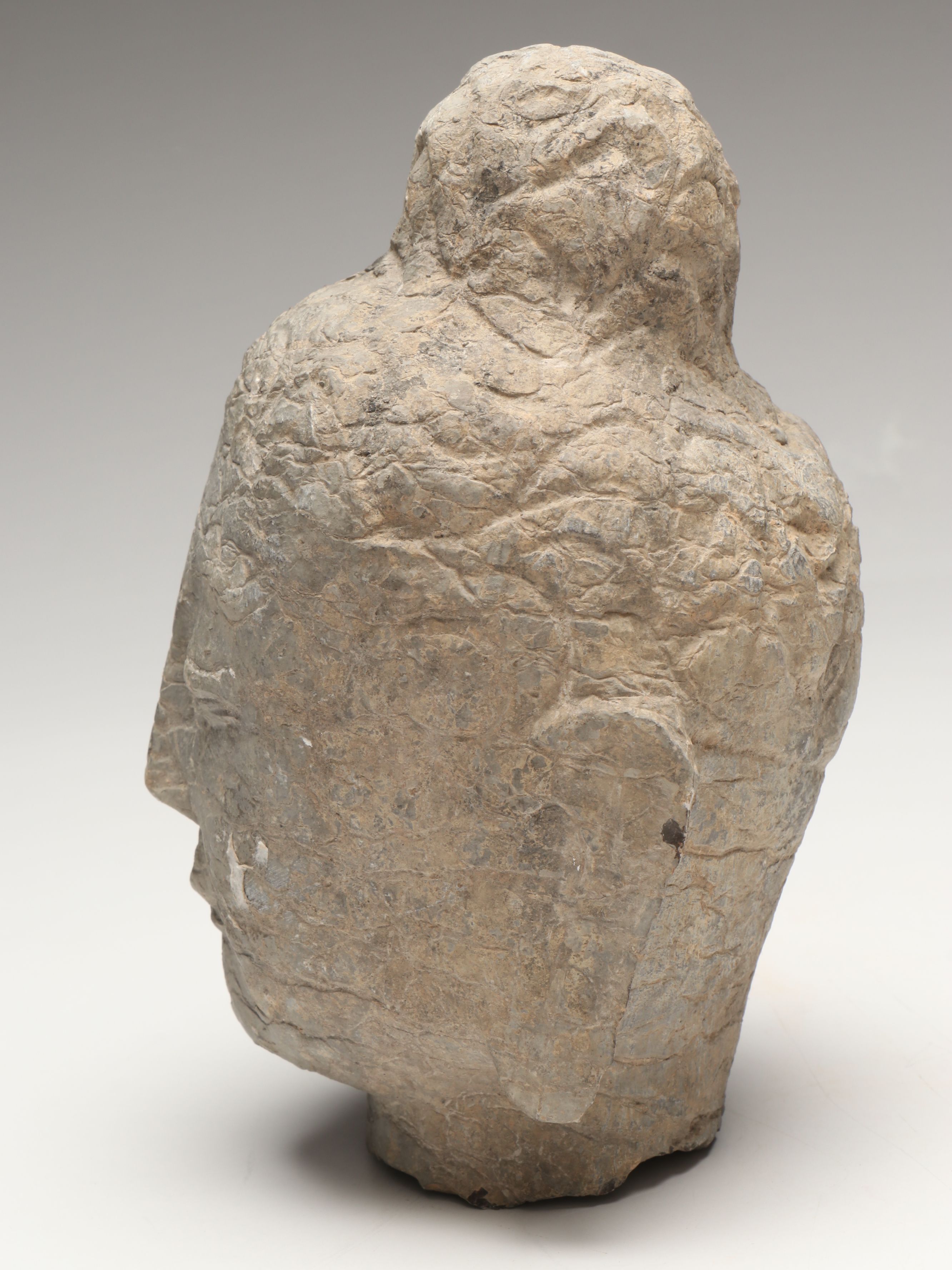 Asian Carved Stone Bodhisattva Head