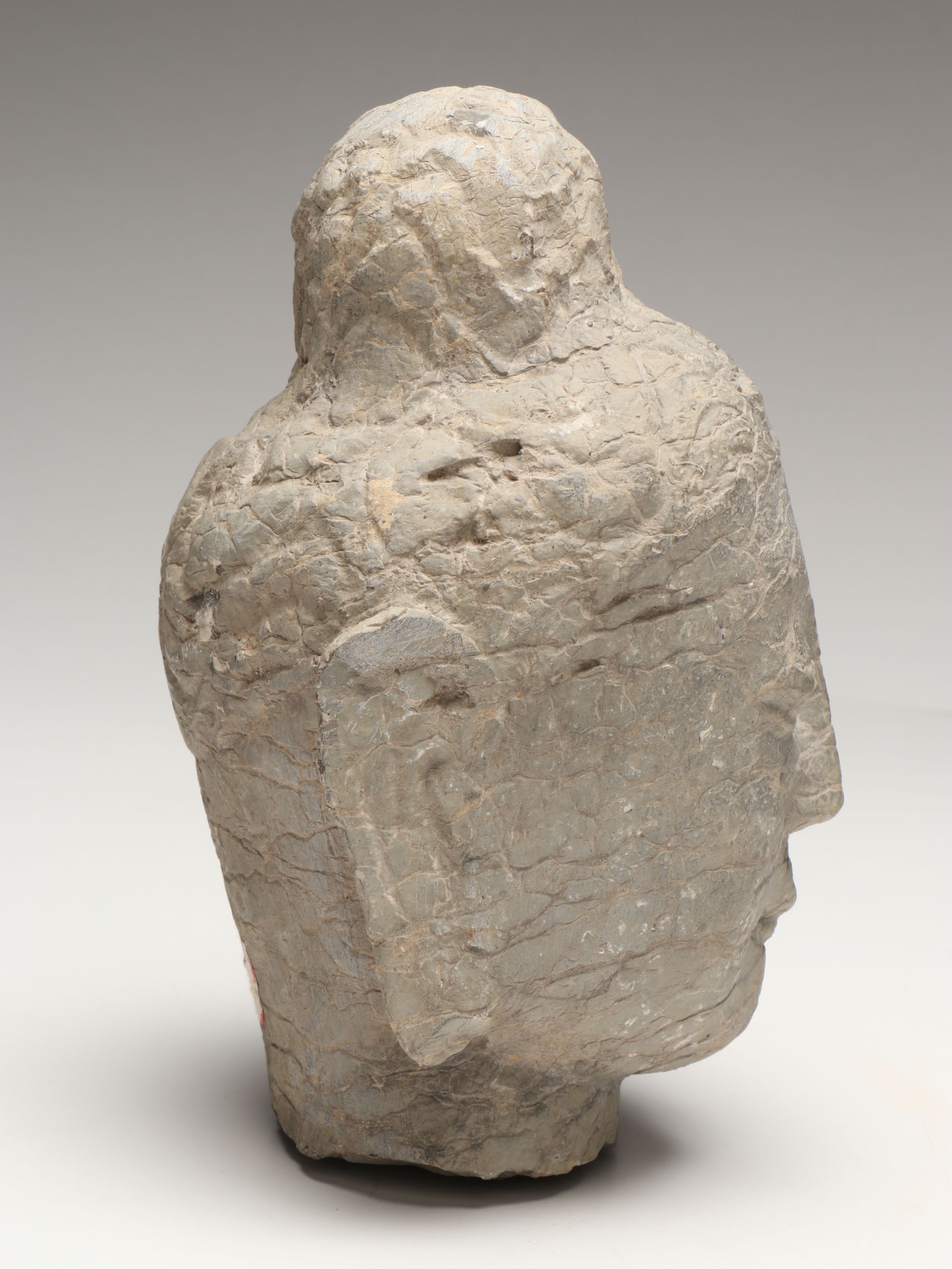 Asian Carved Stone Bodhisattva Head