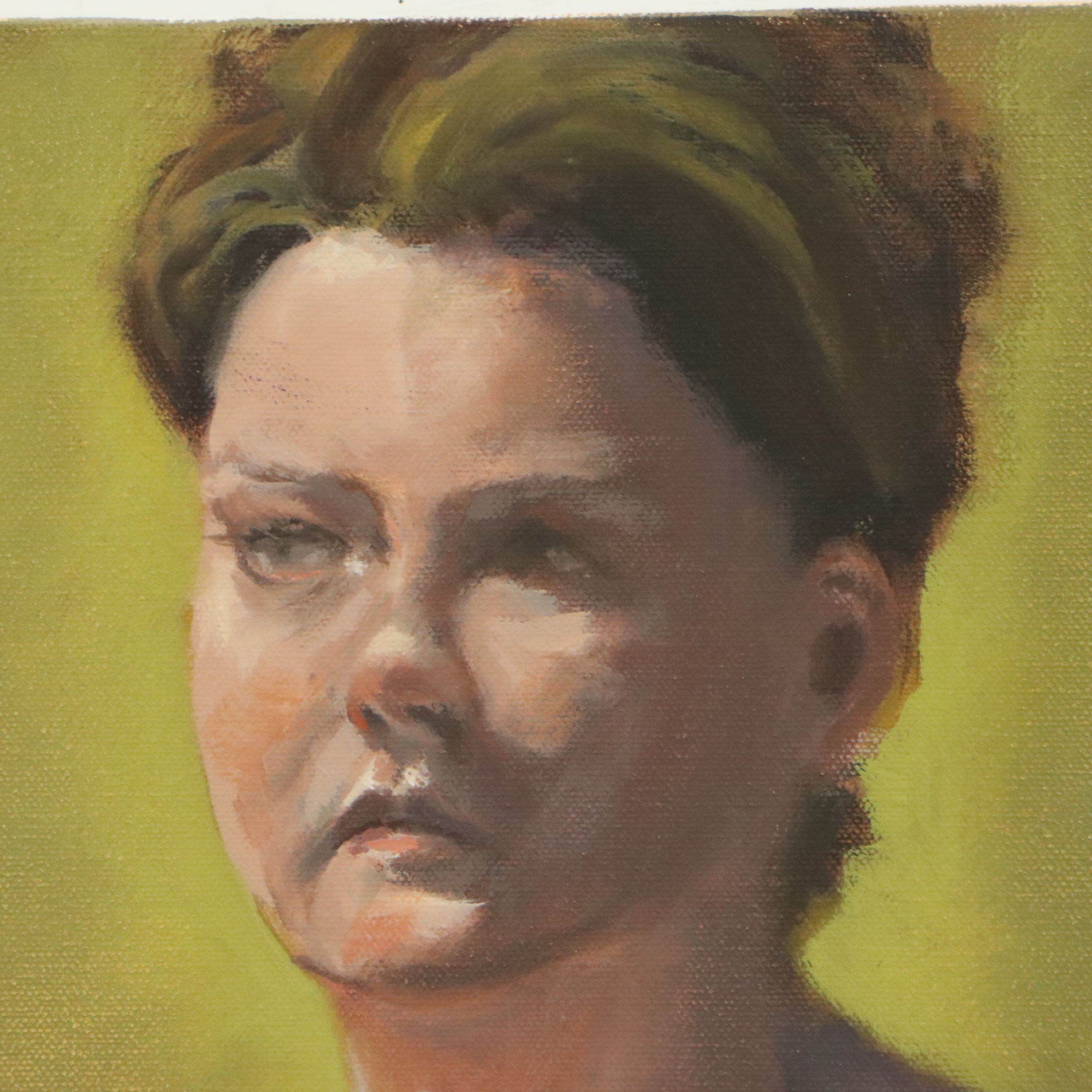 Larry Griggs Oil Painting of Seated Female Nude