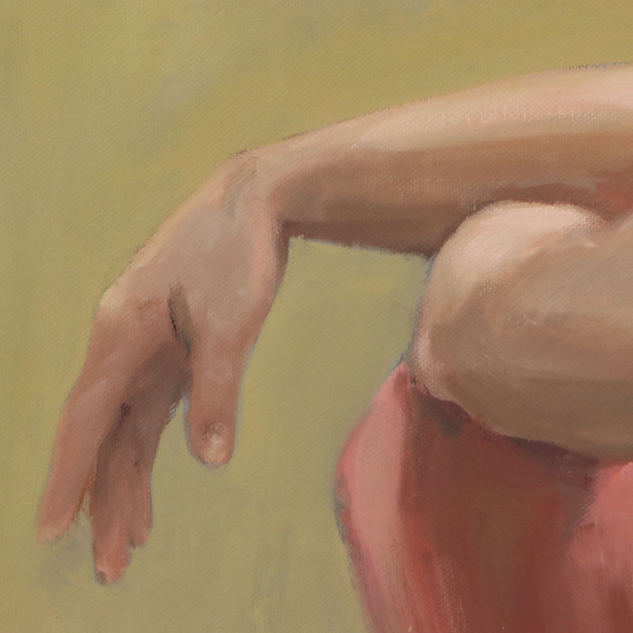 Larry Griggs Oil Painting of Seated Female Nude