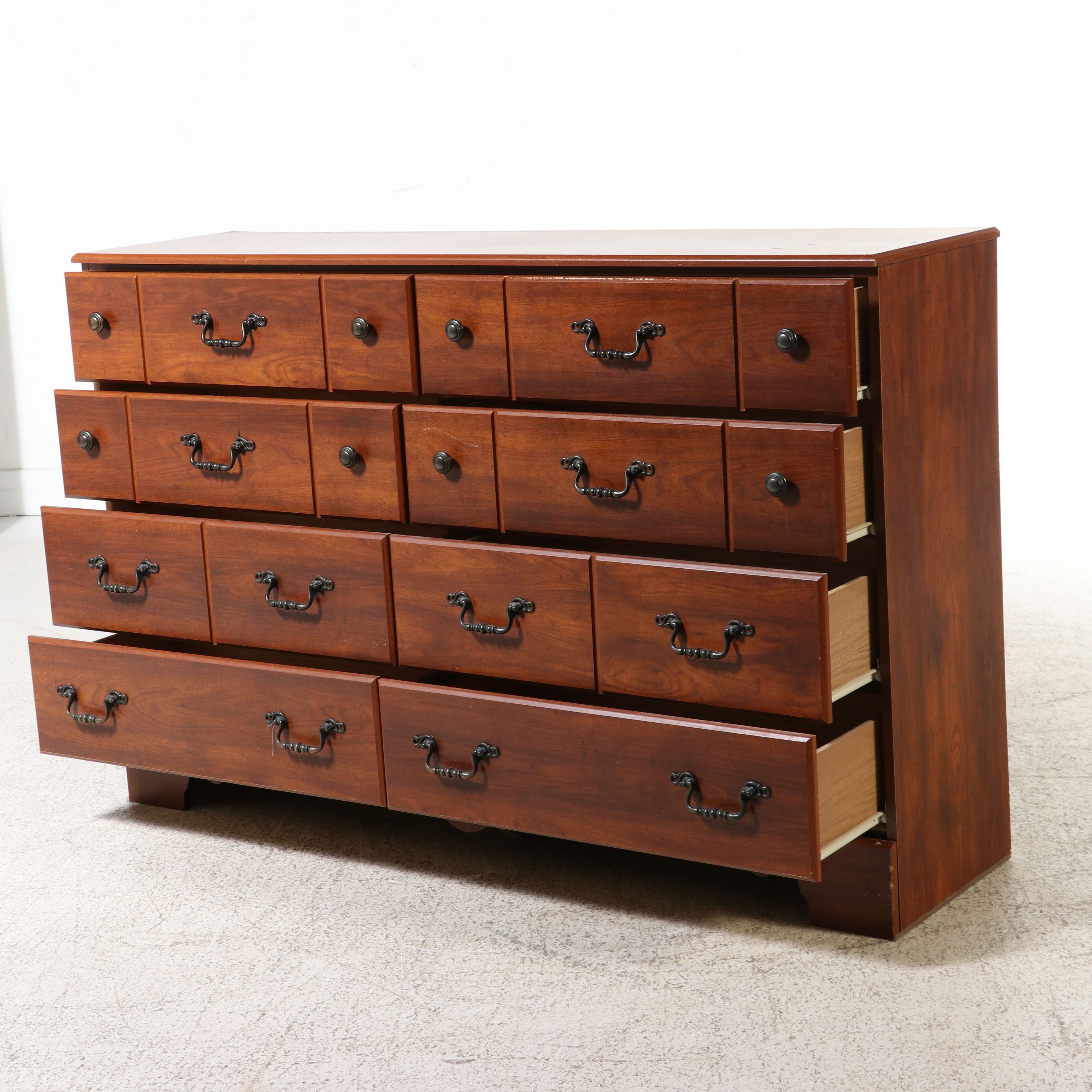 Timberline Furniture Cherry Finish "Ashworth" Dresser and Queen Size Bed Frame