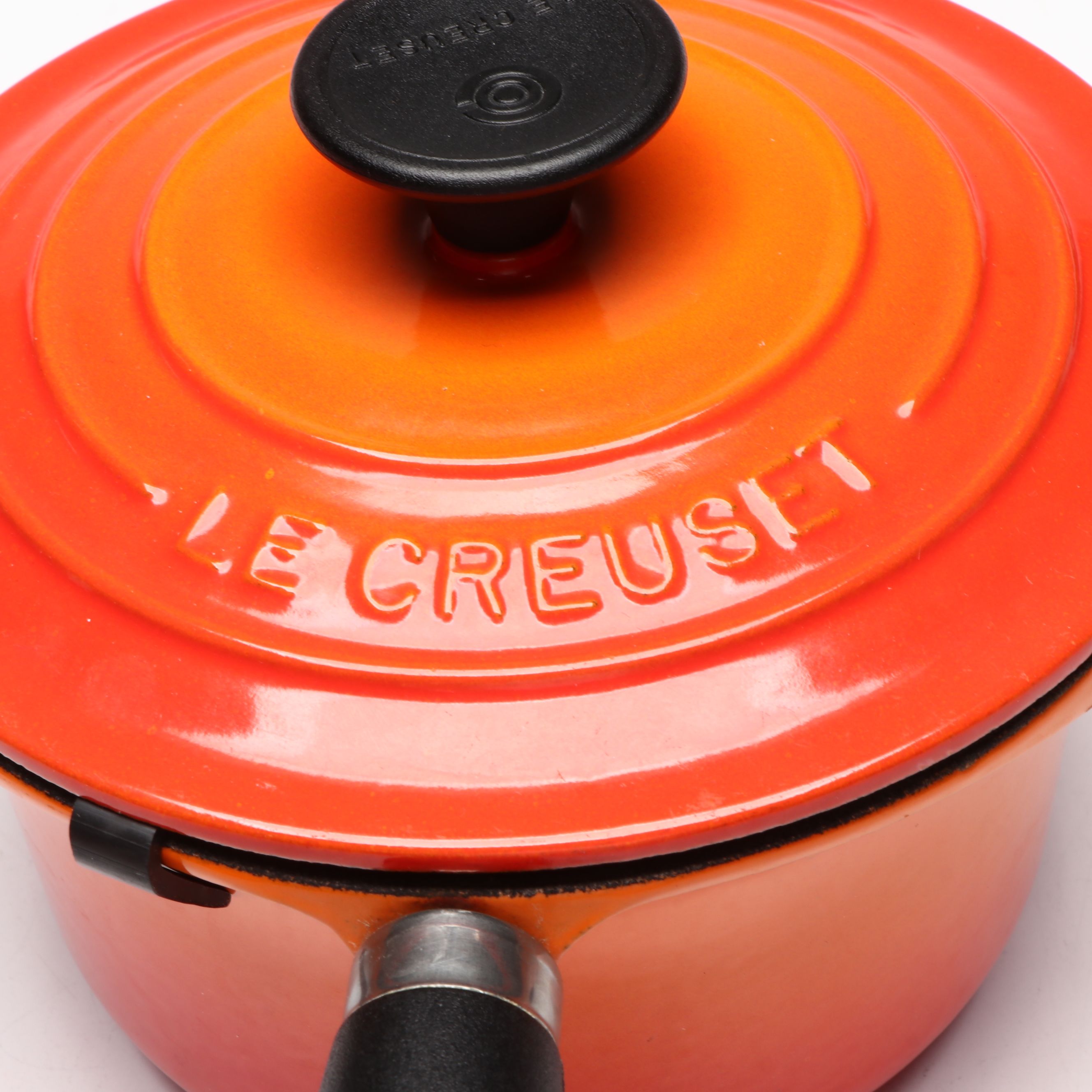 Le Creuset "Flame" Round Oven and Saucepan and Similar Dutch Oven