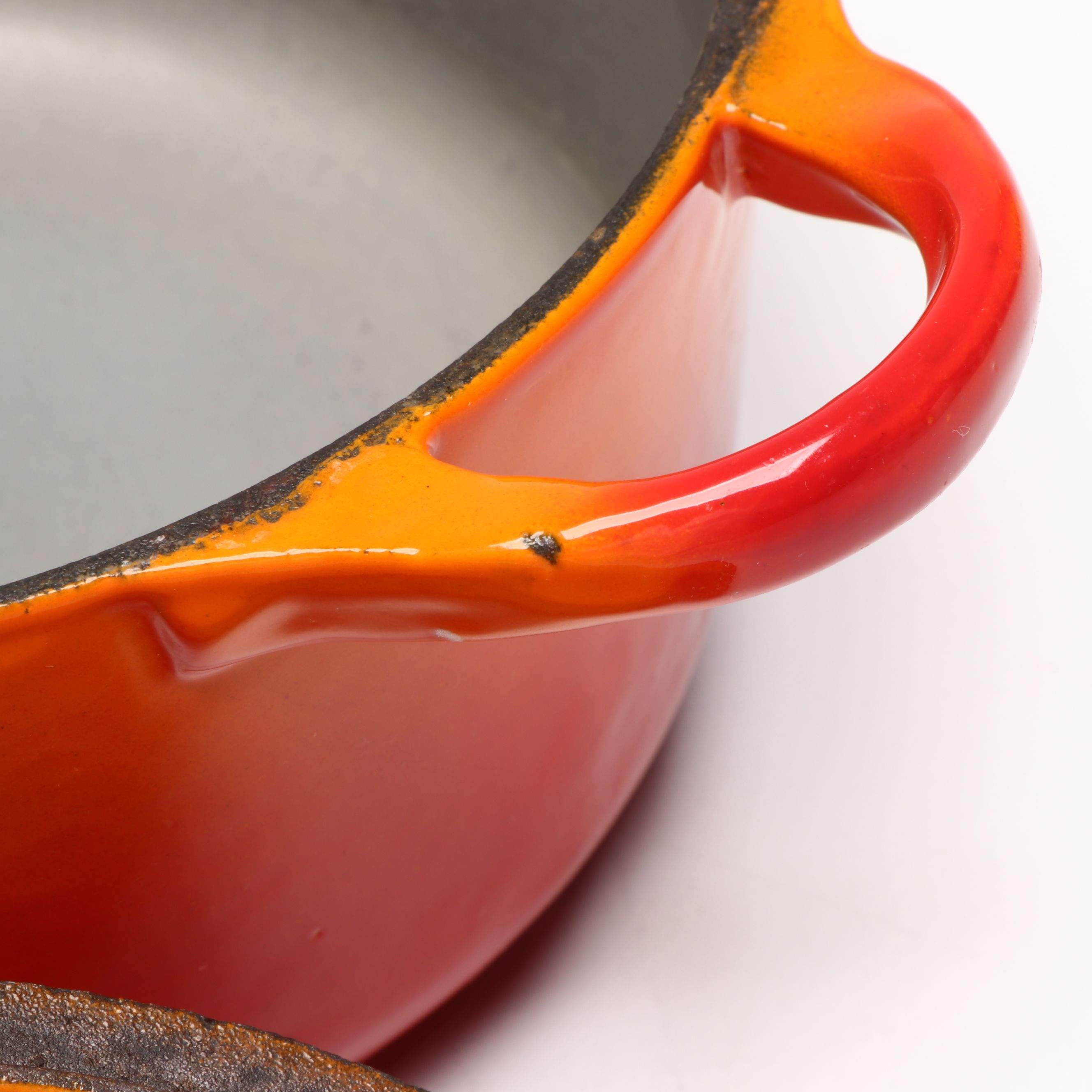 Le Creuset "Flame" Round Oven and Saucepan and Similar Dutch Oven