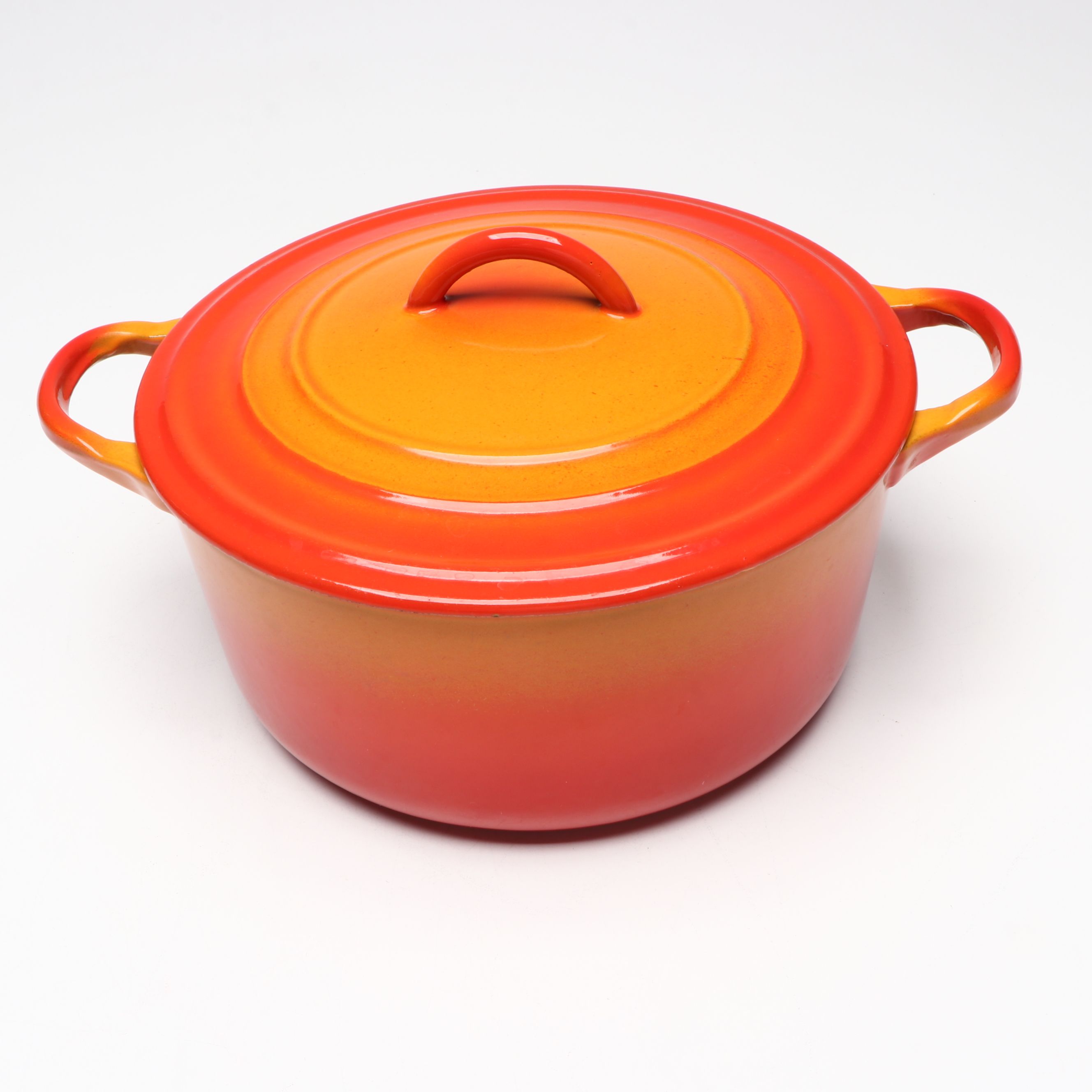 Le Creuset "Flame" Round Oven and Saucepan and Similar Dutch Oven