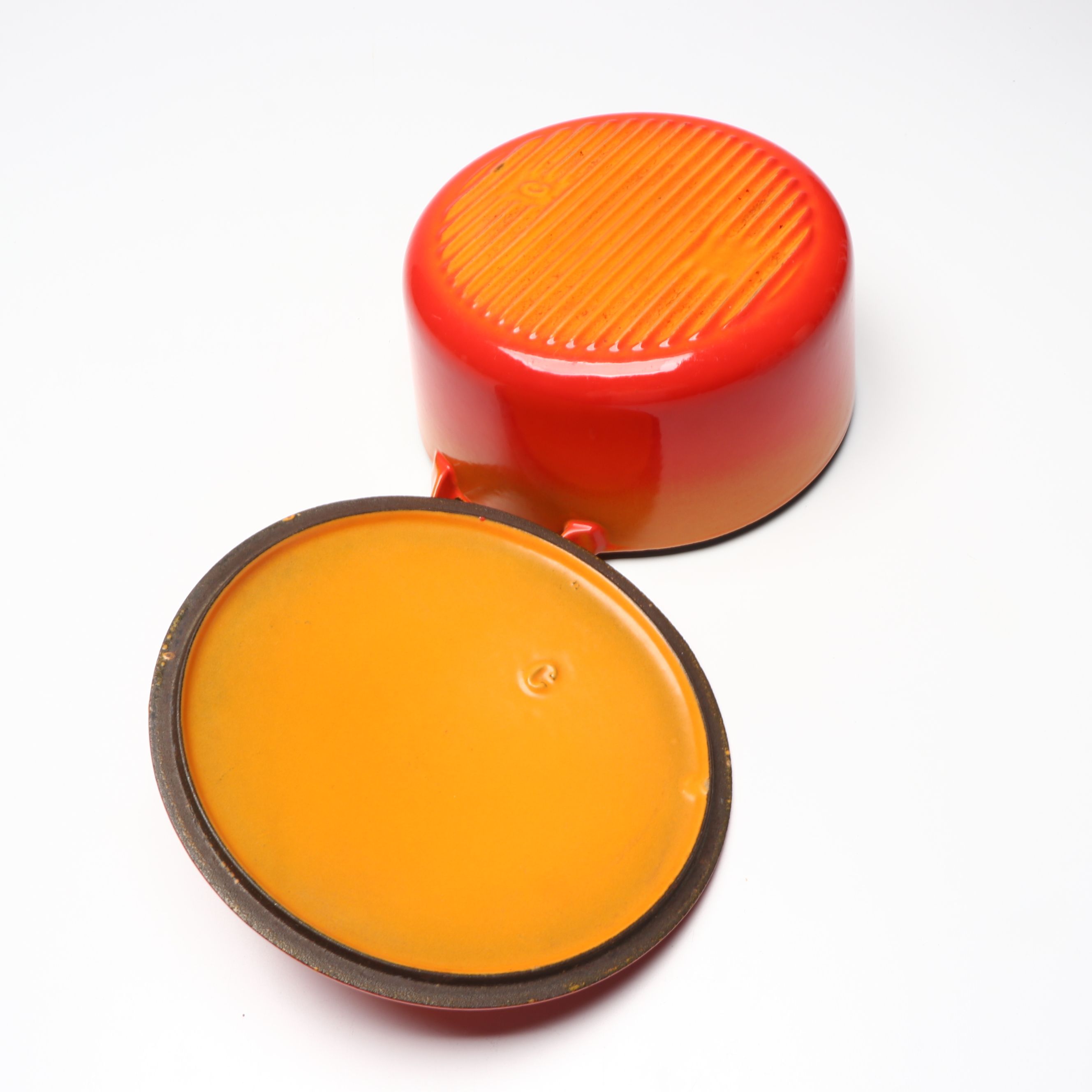 Le Creuset "Flame" Round Oven and Saucepan and Similar Dutch Oven