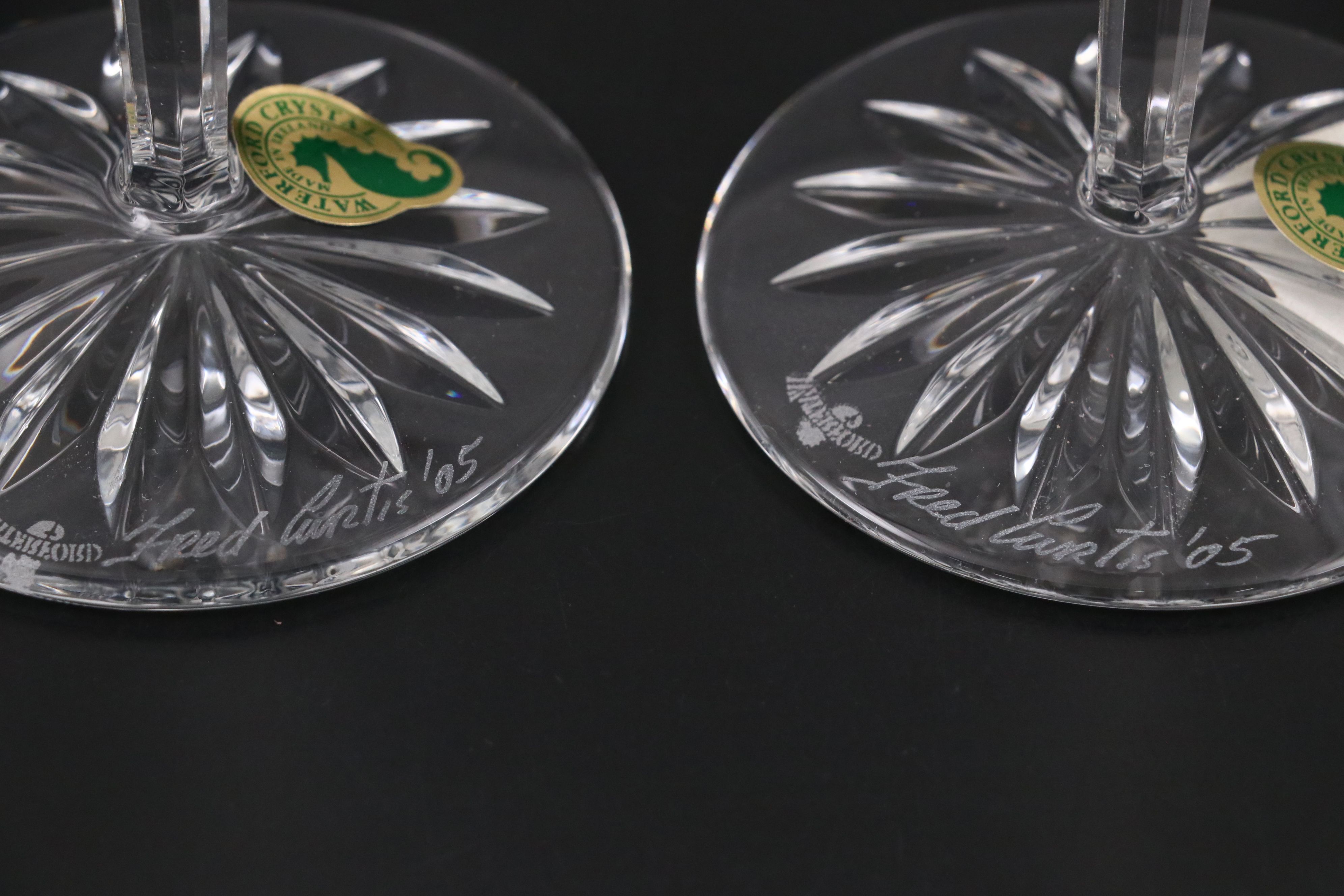 Limited Edition Waterford "12 Days of Christmas" Crystal Champagne Flutes