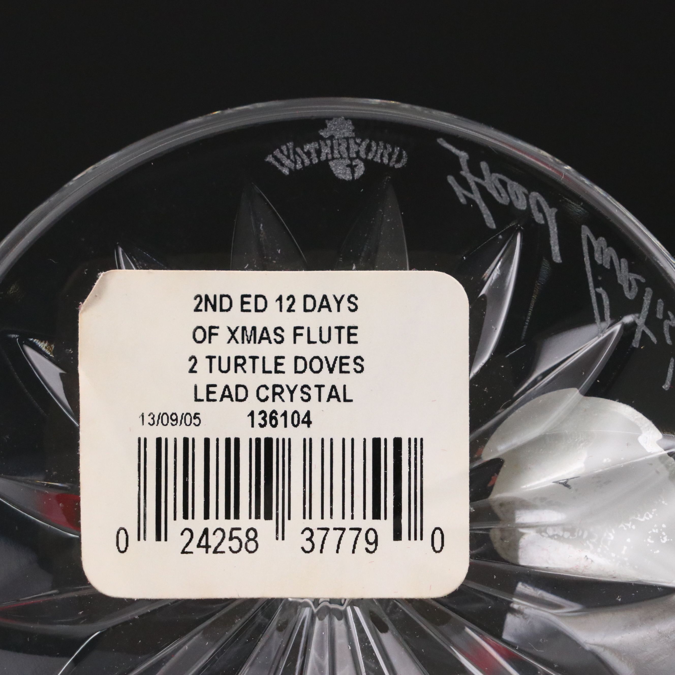 Limited Edition Waterford "12 Days of Christmas" Crystal Champagne Flutes