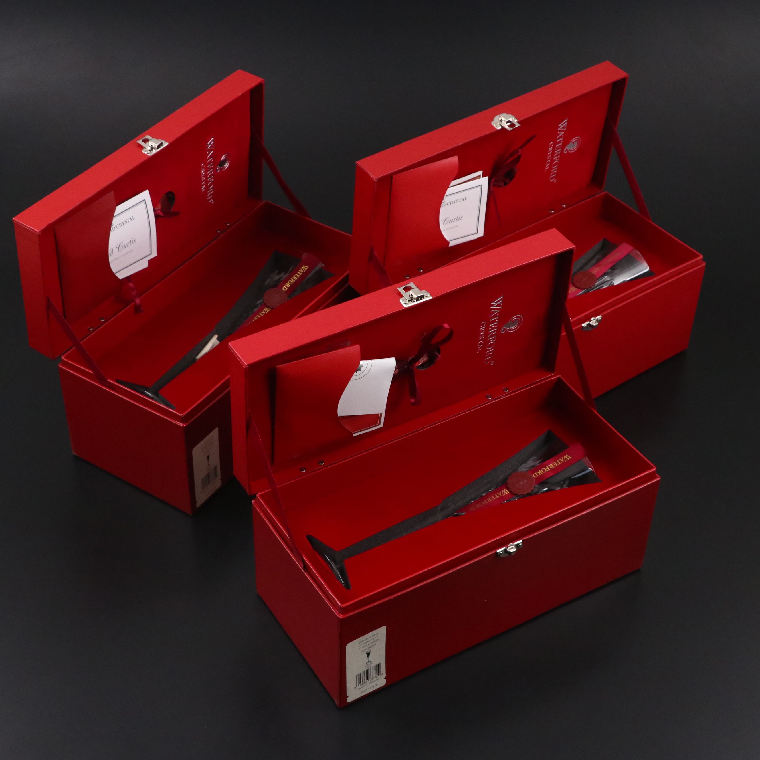 Limited Edition Waterford "12 Days of Christmas" Crystal Champagne Flutes