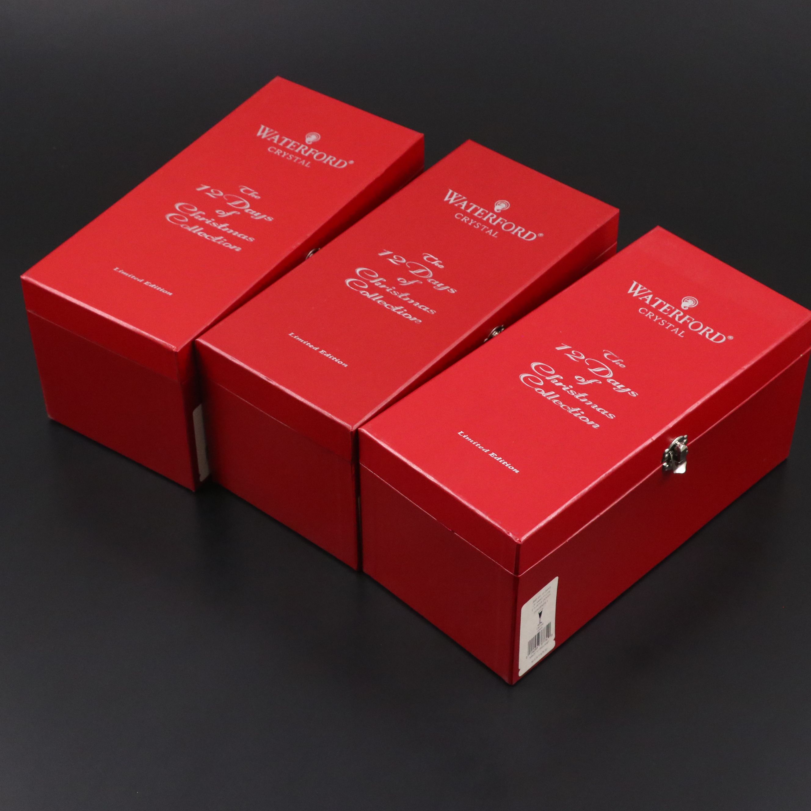 Limited Edition Waterford "12 Days of Christmas" Crystal Champagne Flutes