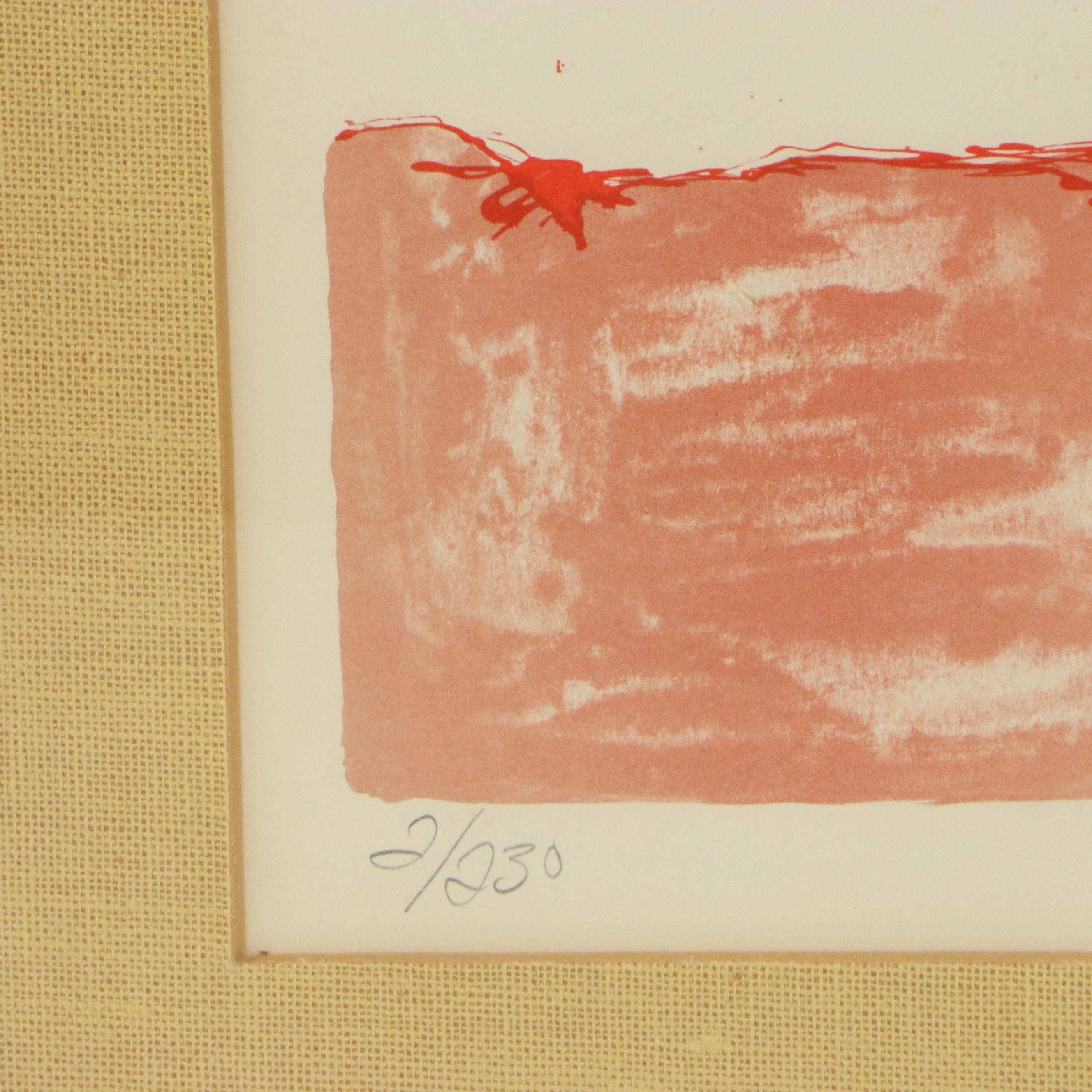 Robert Sargent Lithograph of Floral Still Life with Butterfly