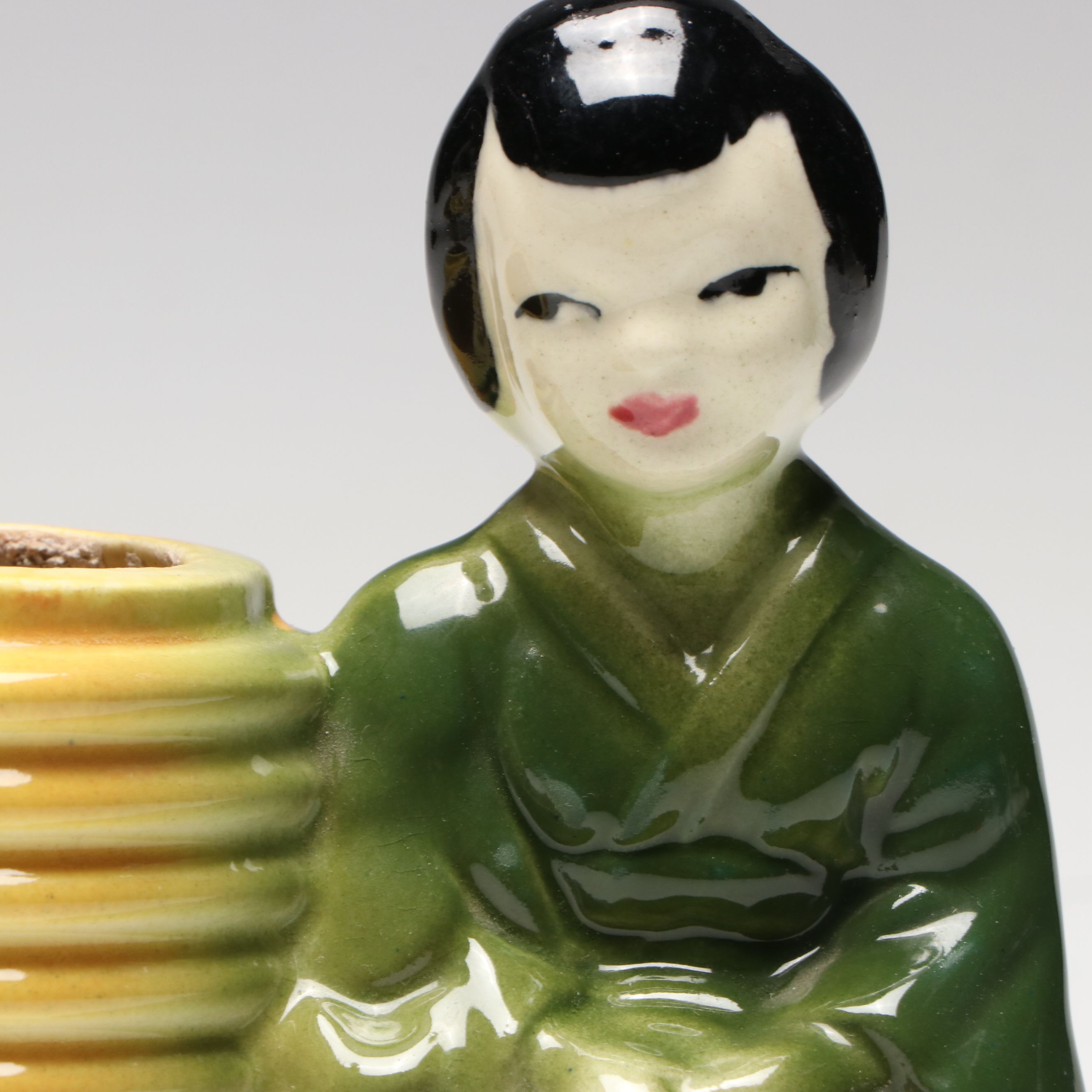 Japanese Satsuma Moriage Porcelain Vases with Other Ceramic and Cloisonné Vases