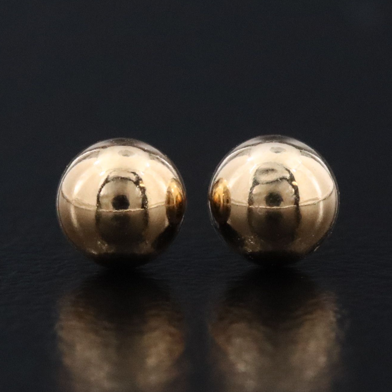 14K Sphere Stud Earrings
