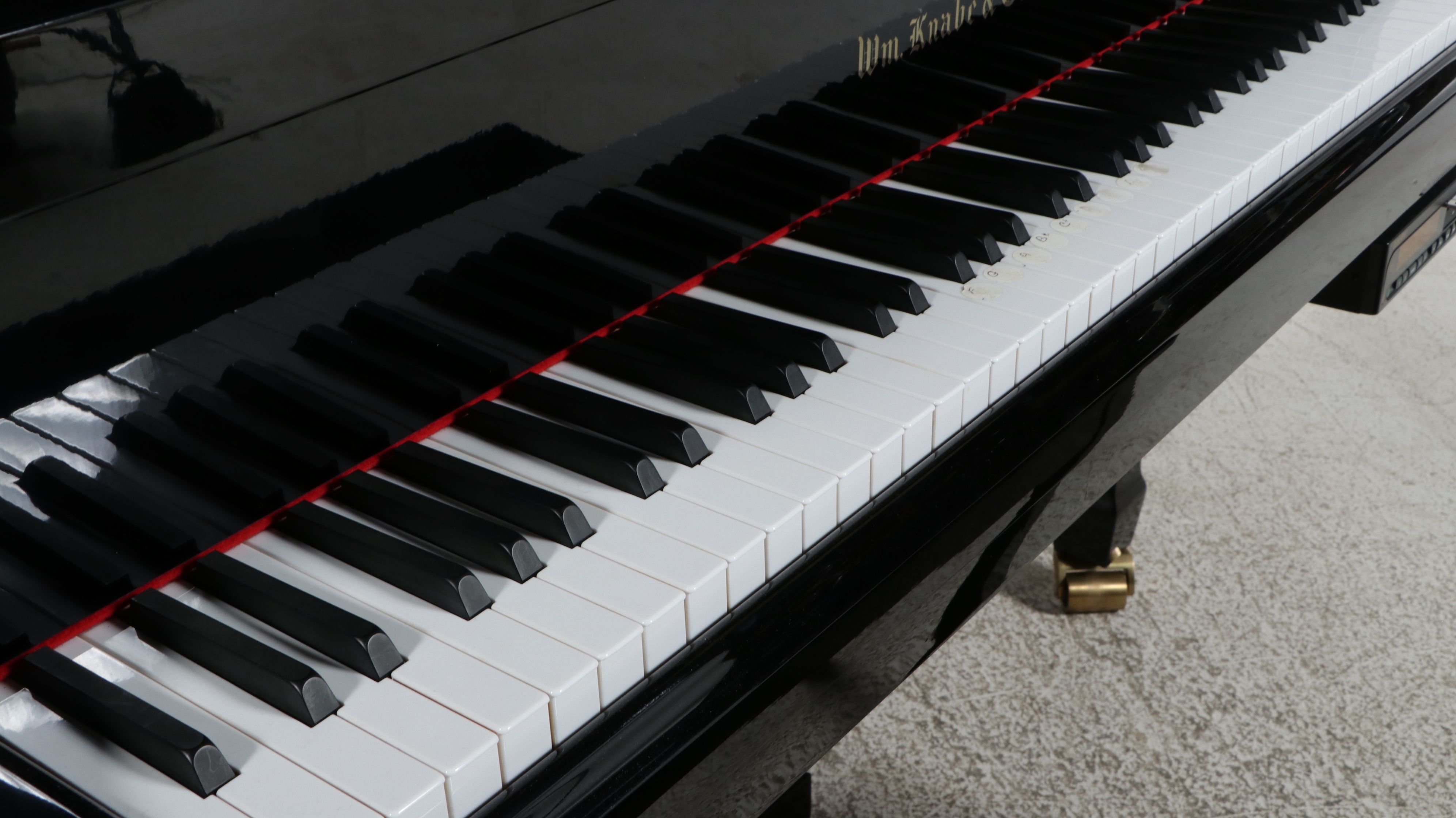 Wm. Knabe & Co. Gloss Black Grand Piano with PianoDisc Player Piano System