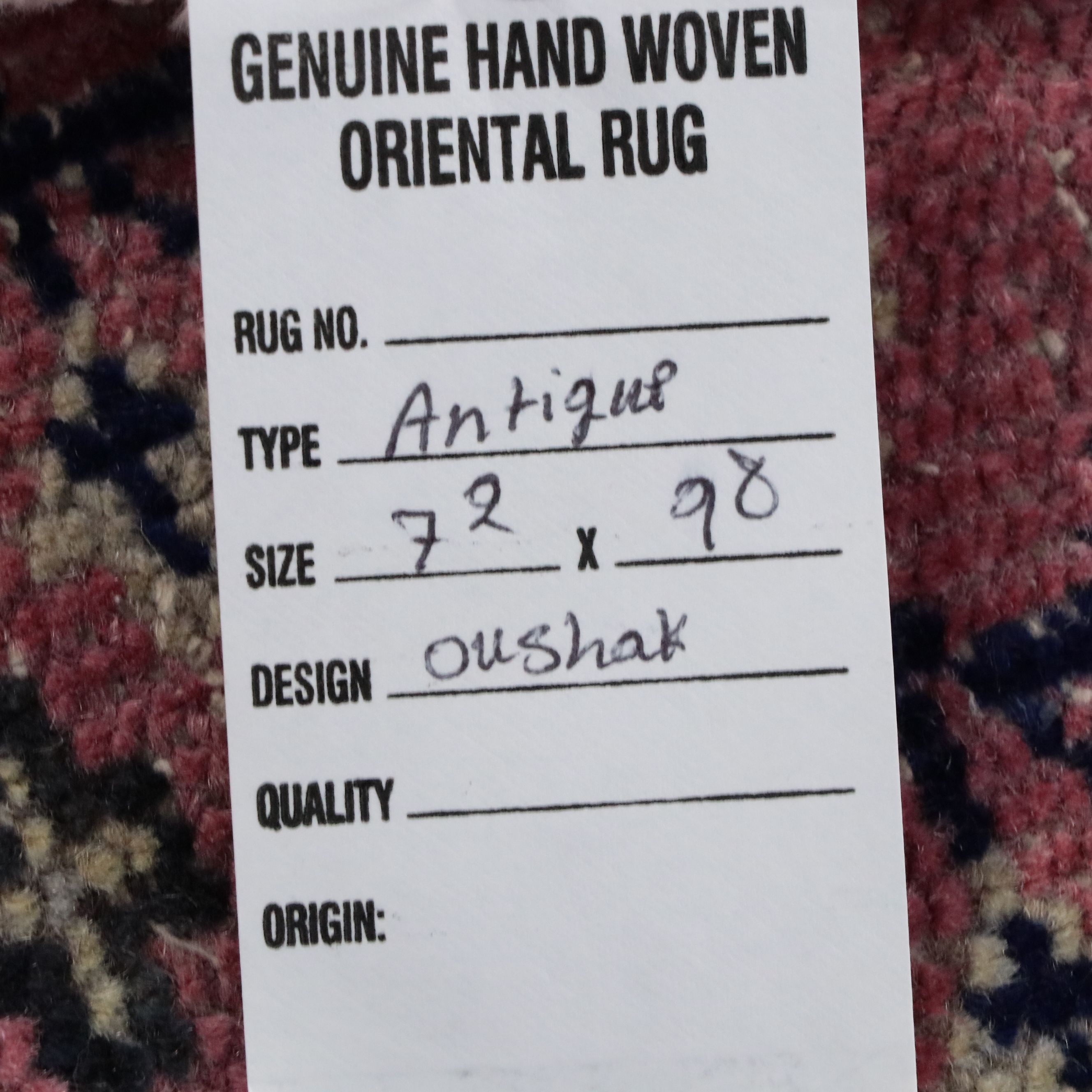 7'4 x 9'9 Hand-Knotted Turkish Oushak Area Rug