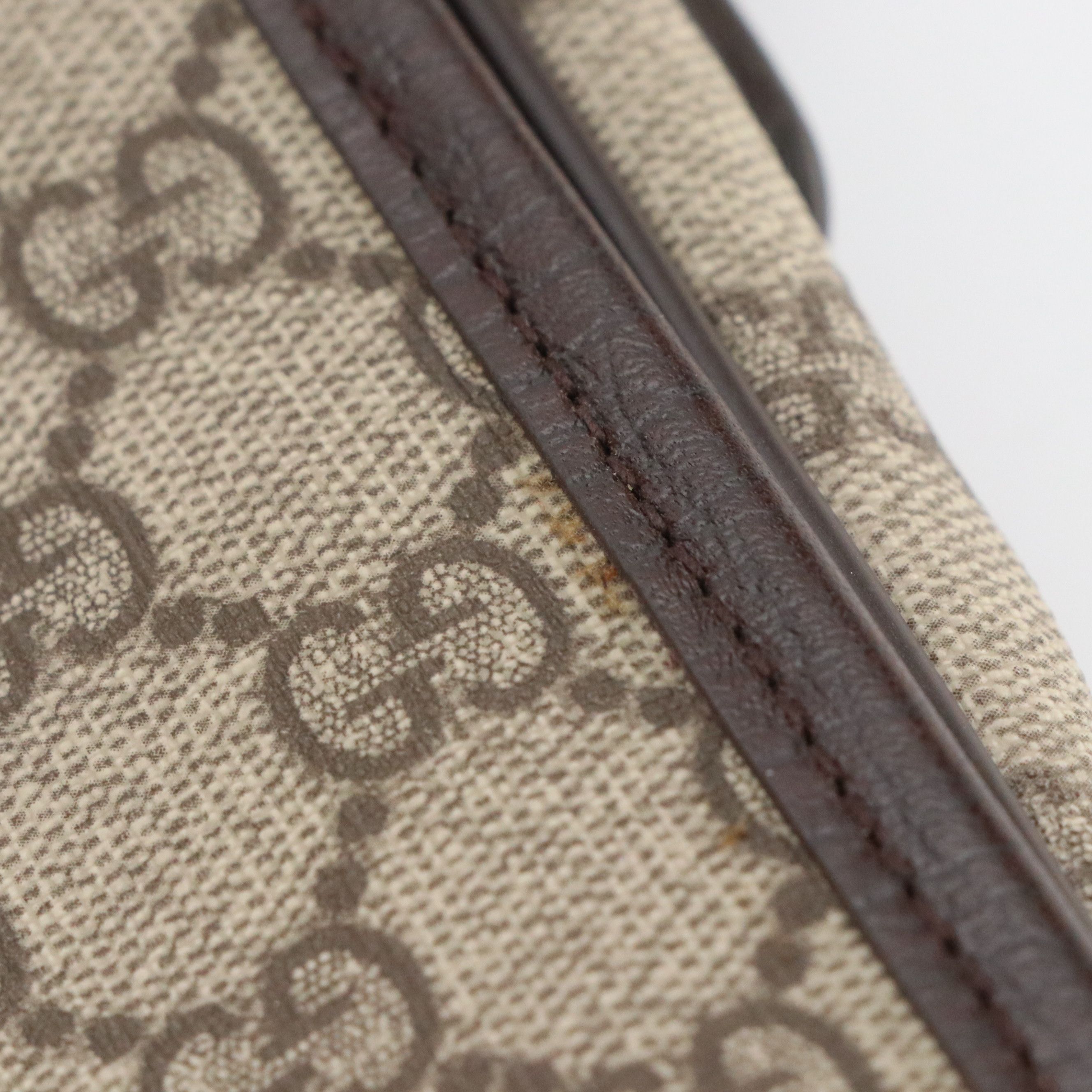 Gucci Messenger Crossbody Bag in GG Supreme Canvas, Web Stripe & Leather