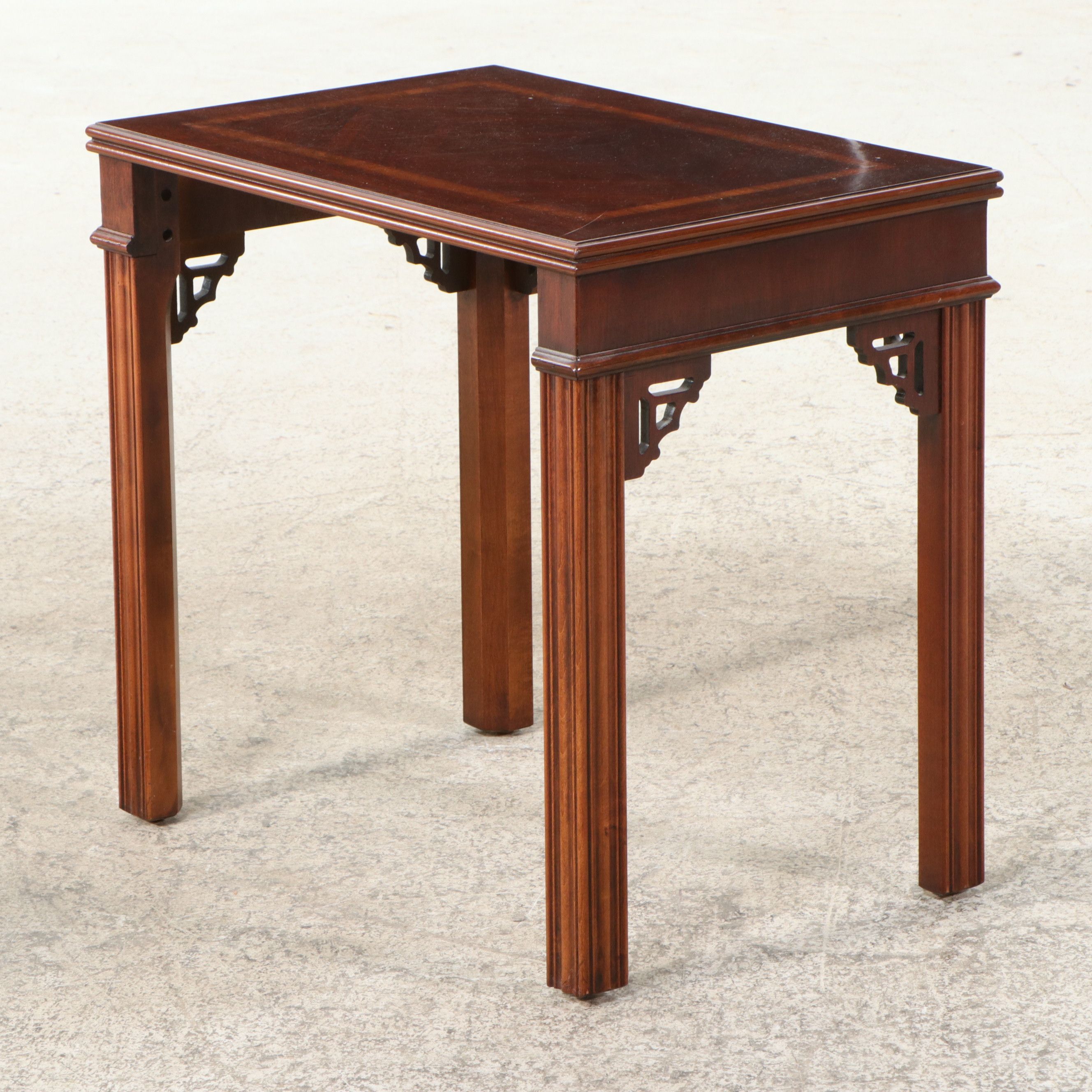 Lane Chinese Chippendale Style Mahogany Nesting Tables