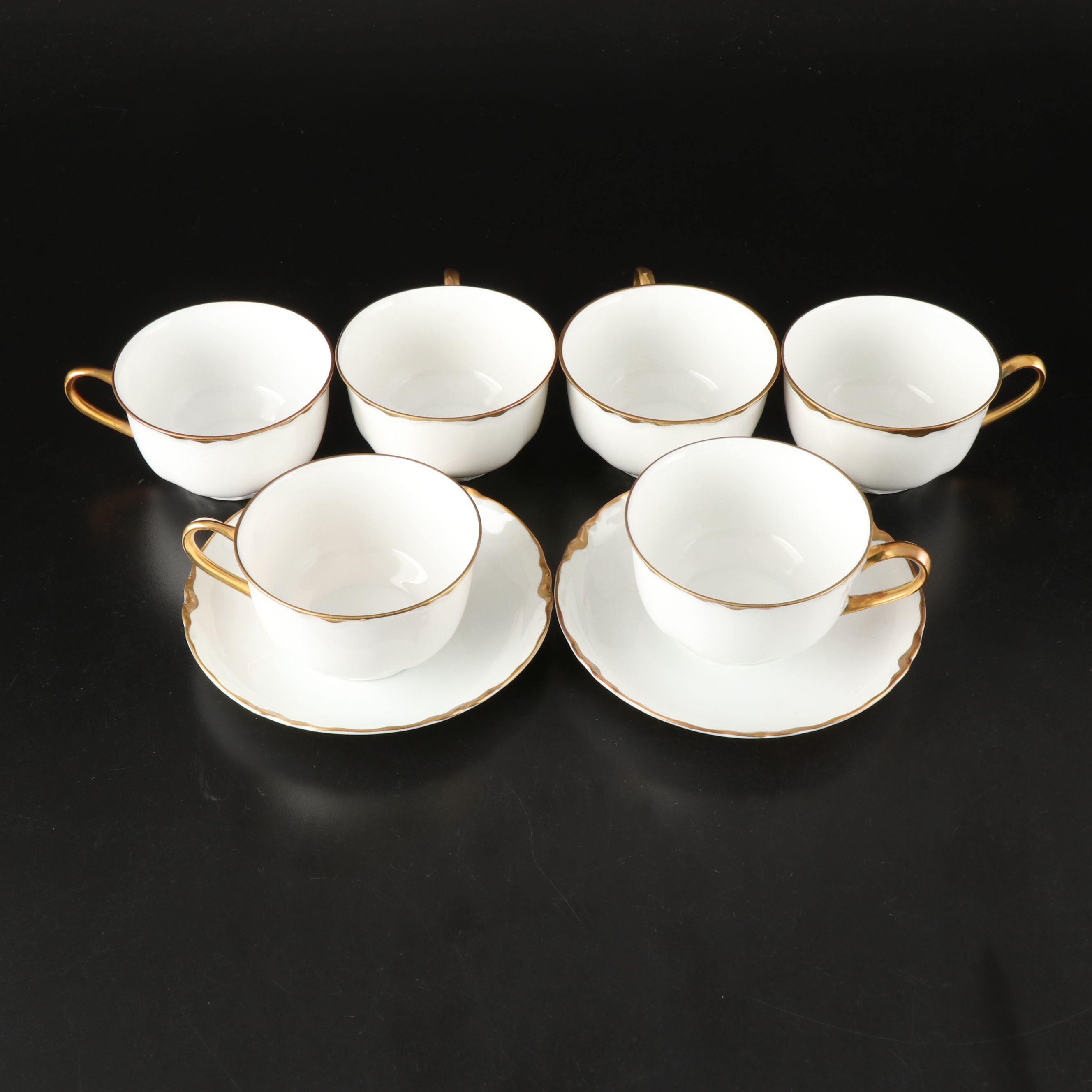 Hutschenreuther Porcelain Teacups and Saucers