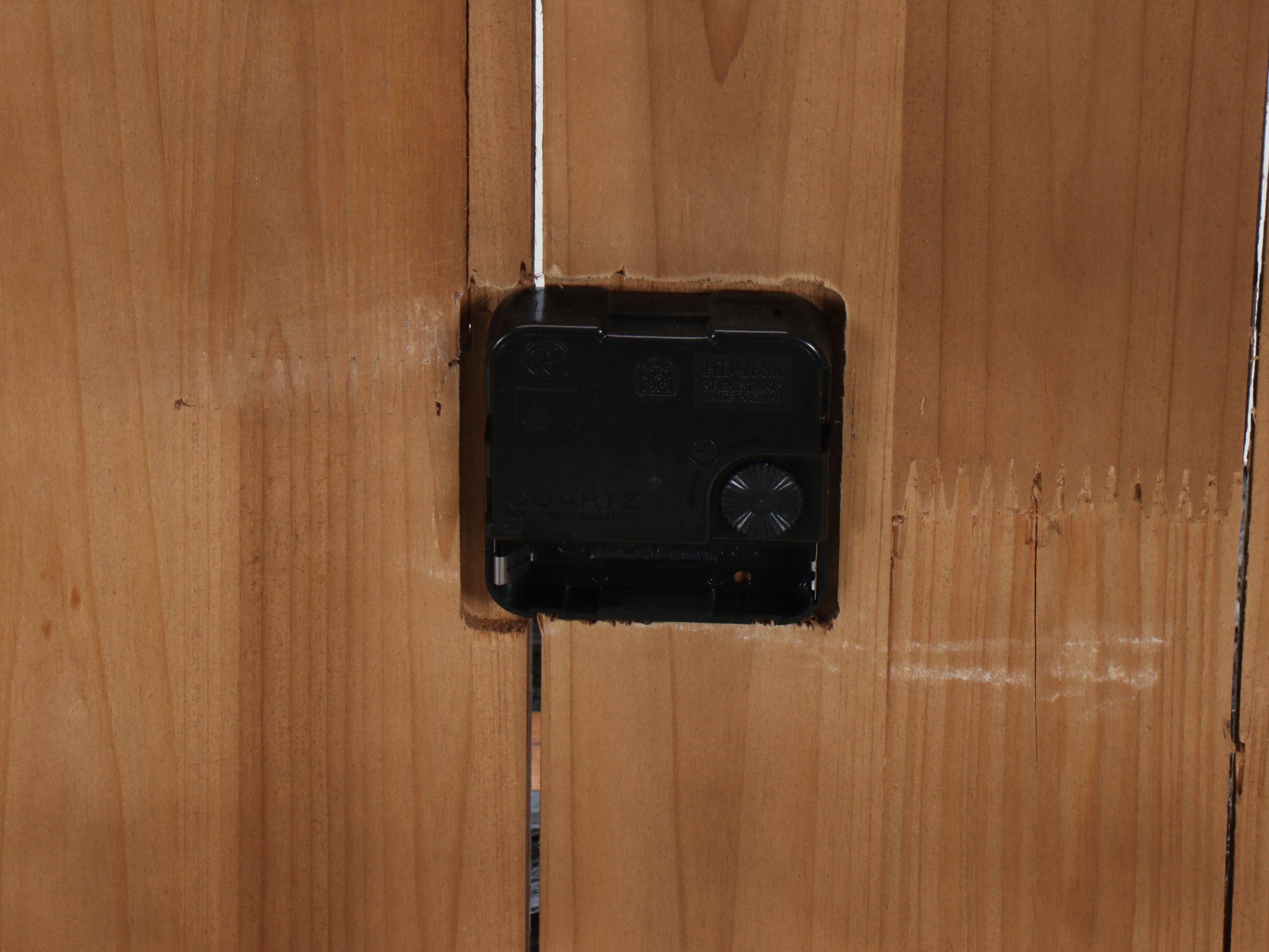 Distressed "Antiquité de Paris" Large Wooden Wall Clock