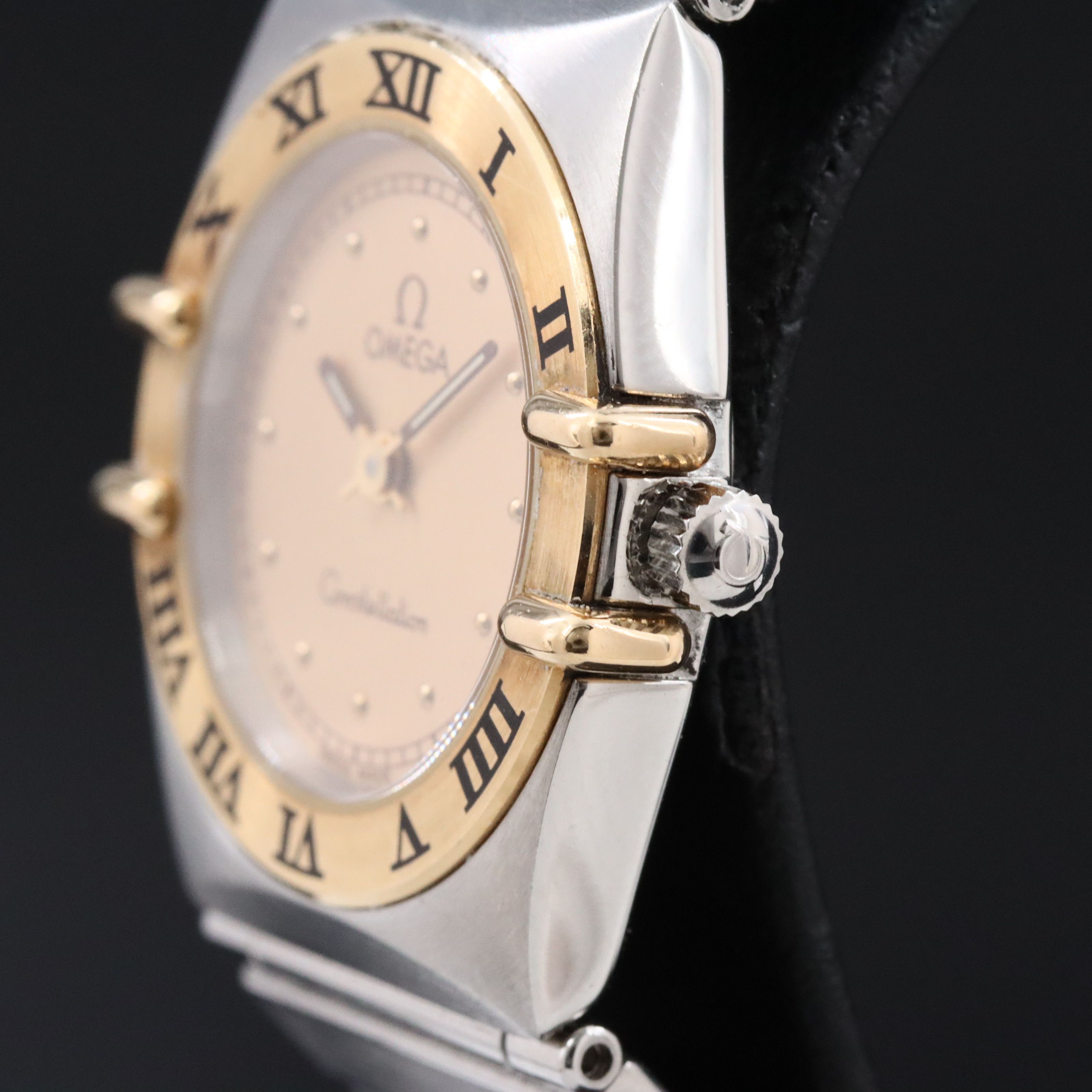 Omega Constellation "Manhattan" 18K and Stainless Steel Mini Watch # 795-1080