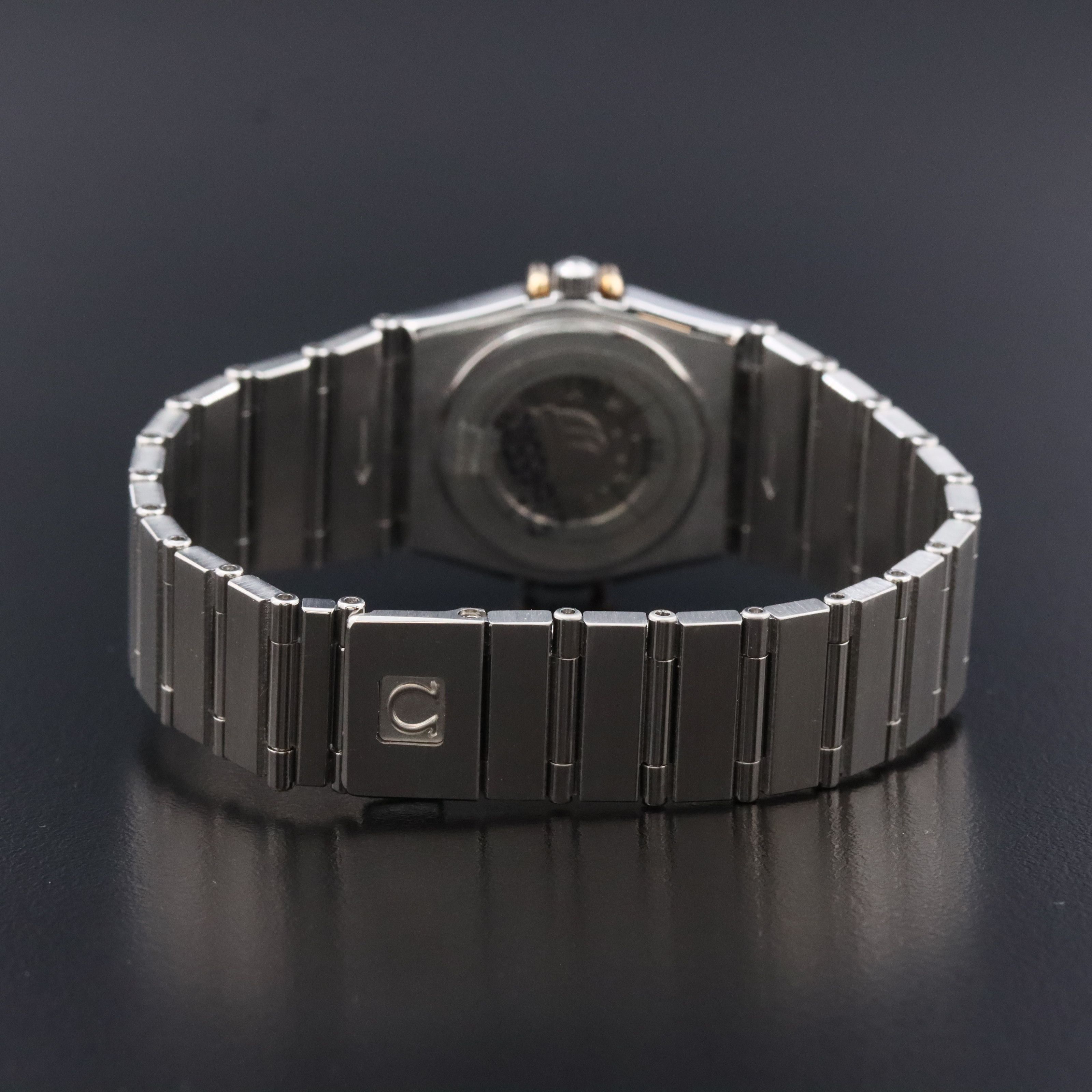 Omega Constellation "Manhattan" 18K and Stainless Steel Mini Watch # 795-1080